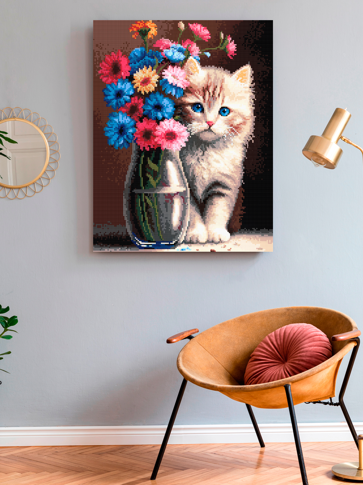Алмазная мозаика Art on Canvas Любопытный котенок в ассортименте - фото 3