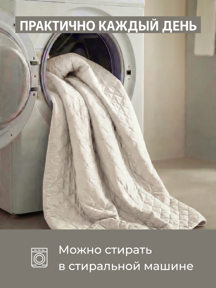 Покрывало Theodora вельвет кремовый 240 x 220 см - фото 7