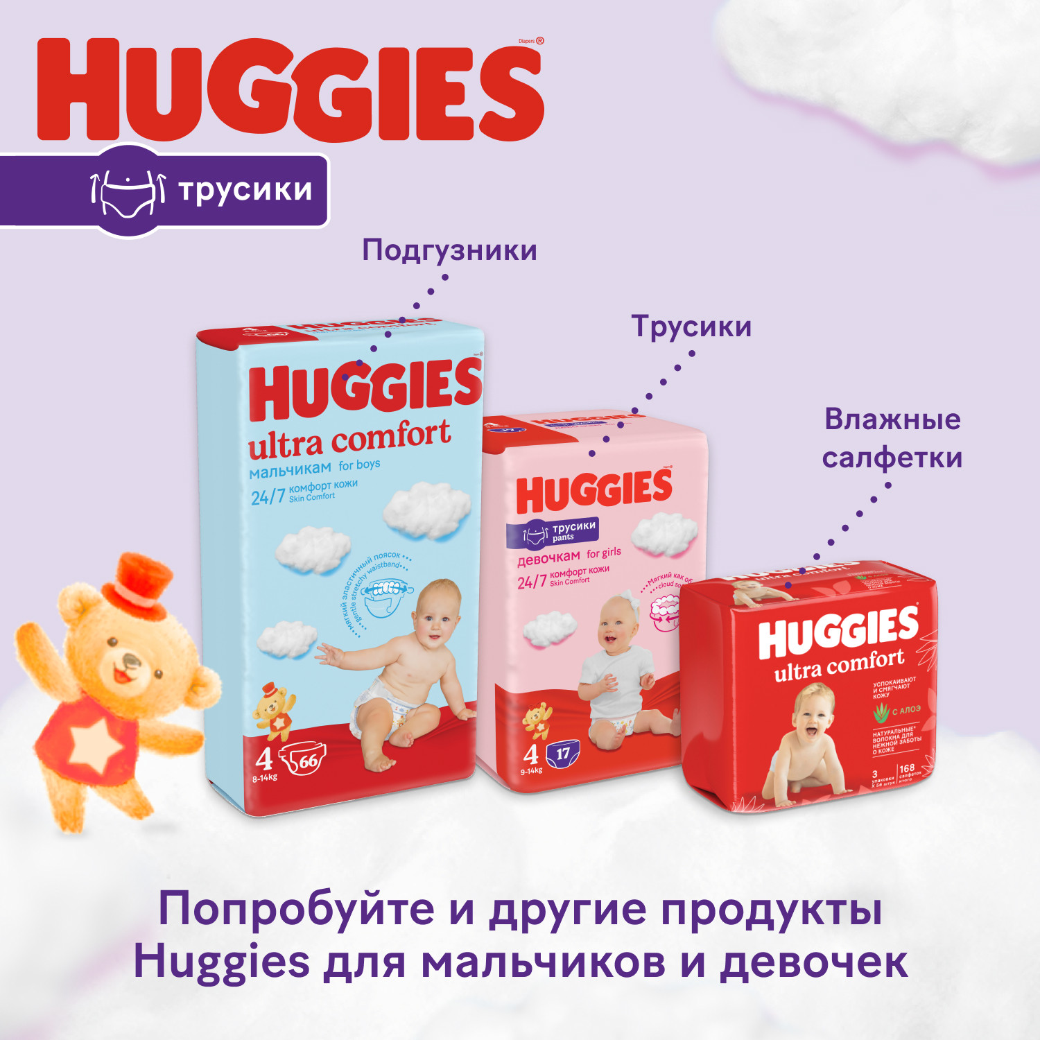 Трусики Huggies Ultra Comfort 6 (15-25 кг) 64 шт. - фото 15