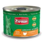 Корм влажный для кошек Четвероногий Гурман 190г мясное ассорти с индейкой