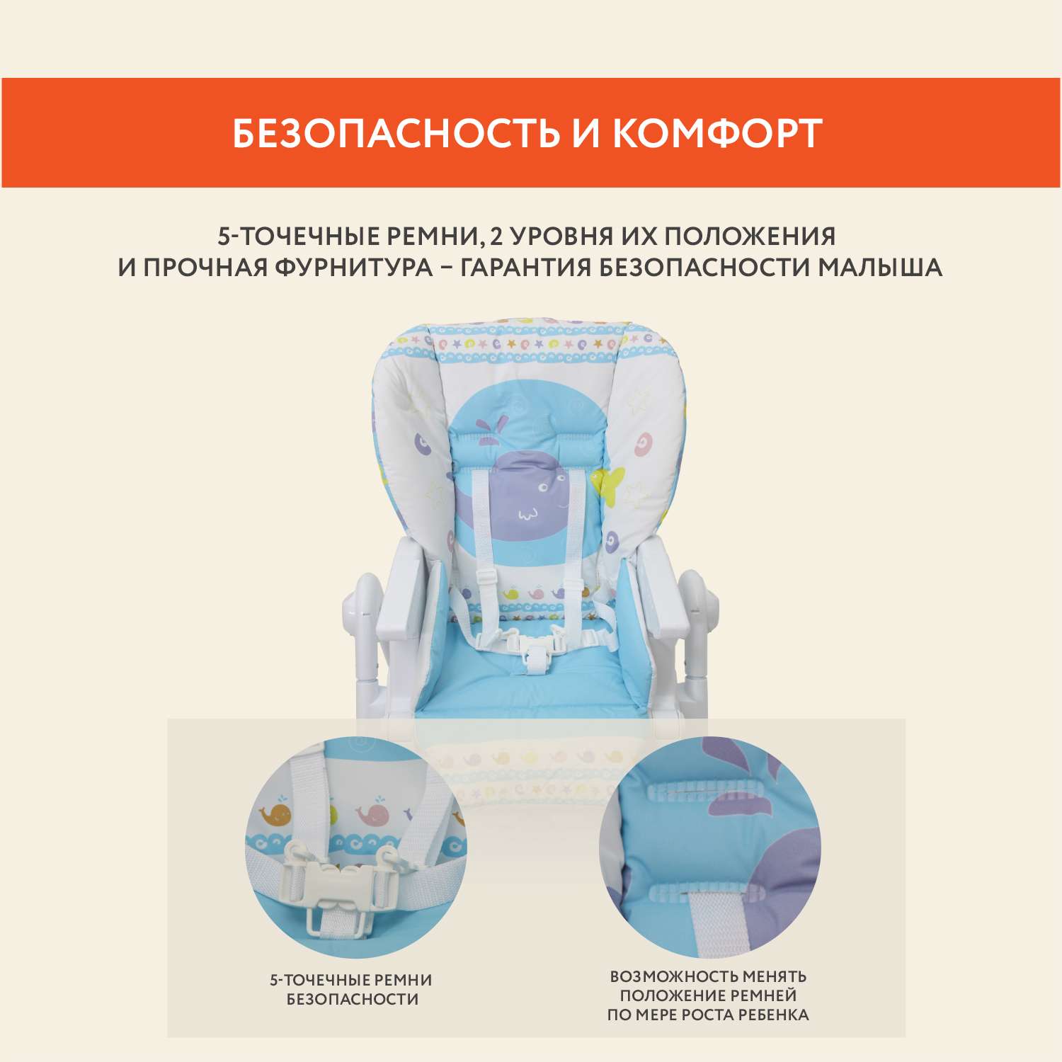 Стульчик для кормления Polini kids классический - фото 31