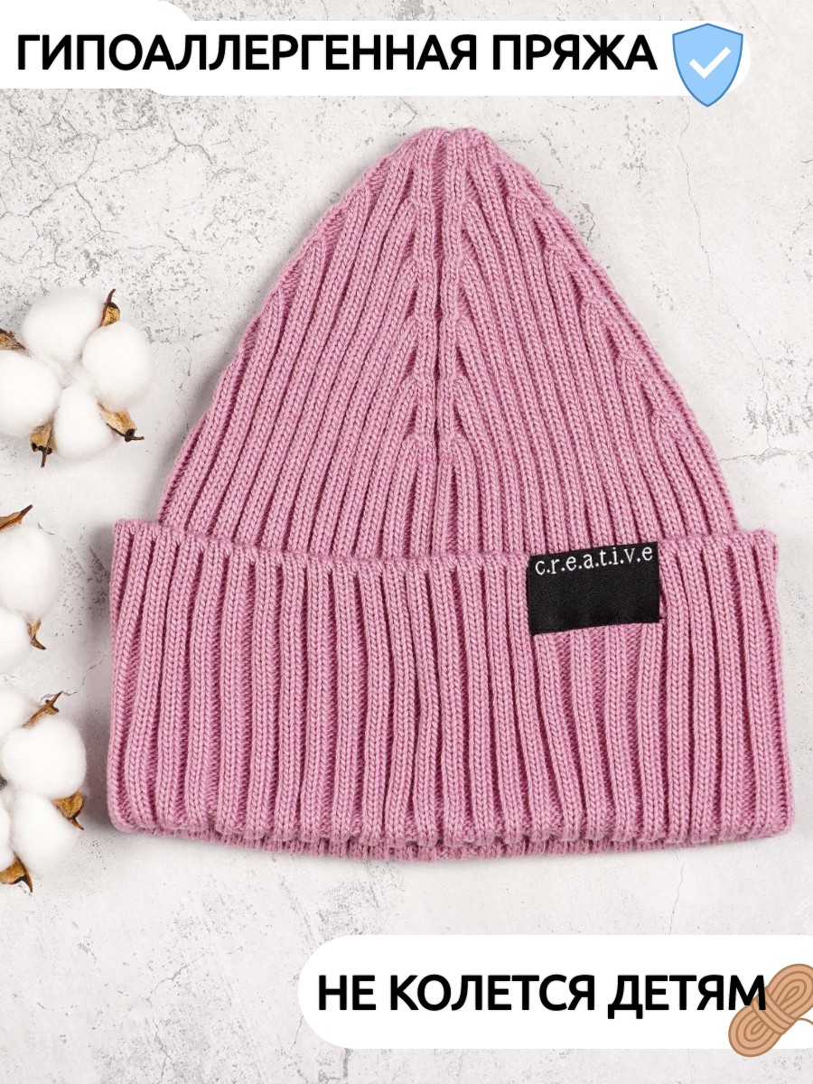 Шапка ПриКиндер G-Sp231329 Цвет: Пыльная роза - фото 6