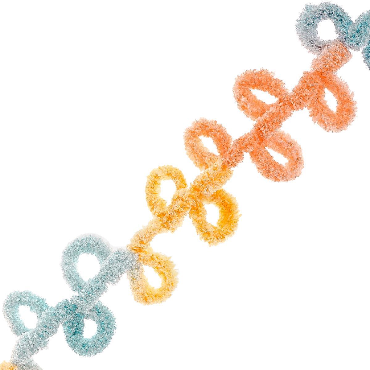 Пряжа для вязания Alize puffy fine color 100 г 14.5 м микрополиэстер плюшевая мягкая 6314 секционный 5 мотков - фото 4