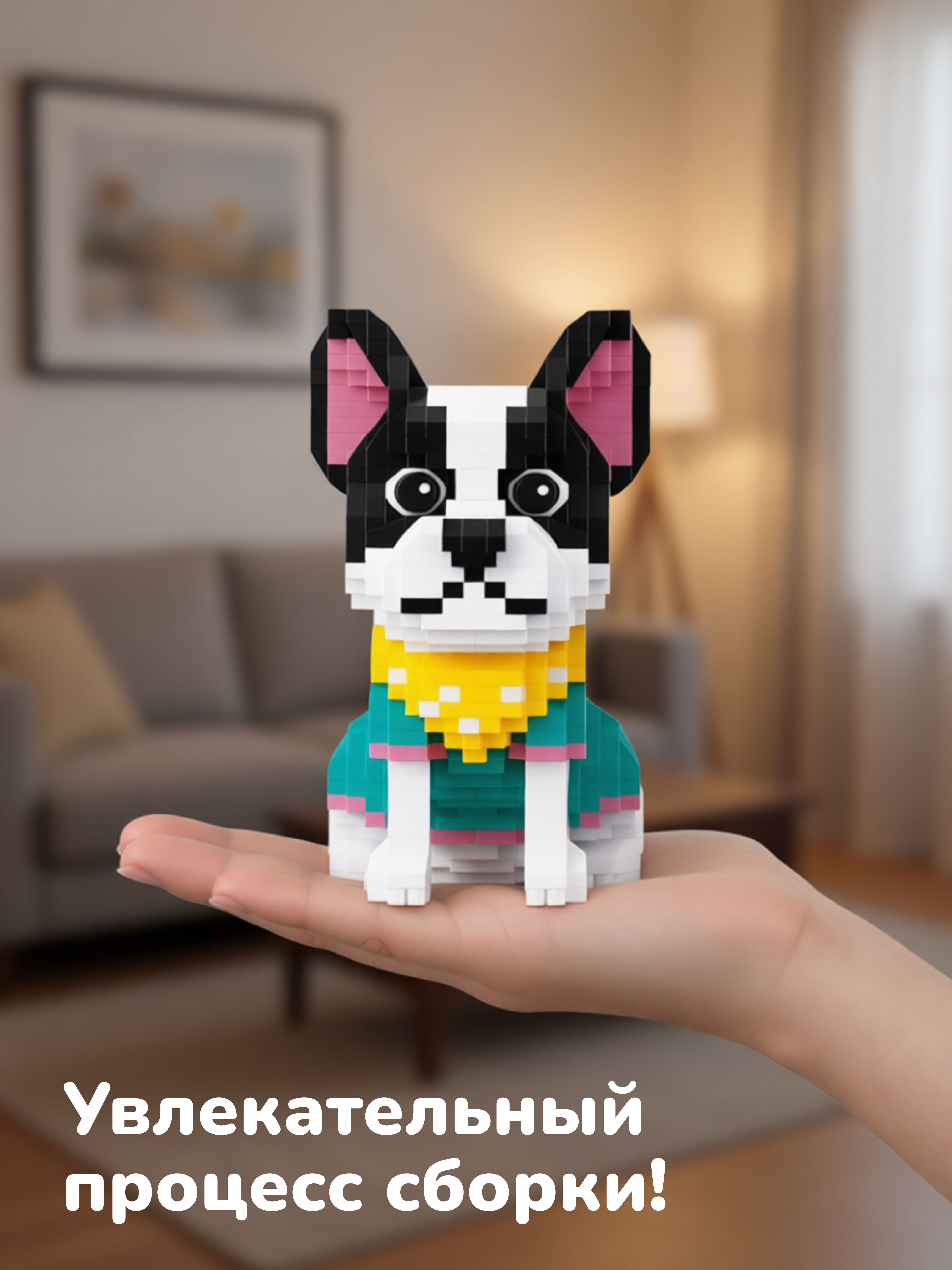 Конструктор Наша Игрушка Бульдог из мини-блоков 917 дет. - фото 2