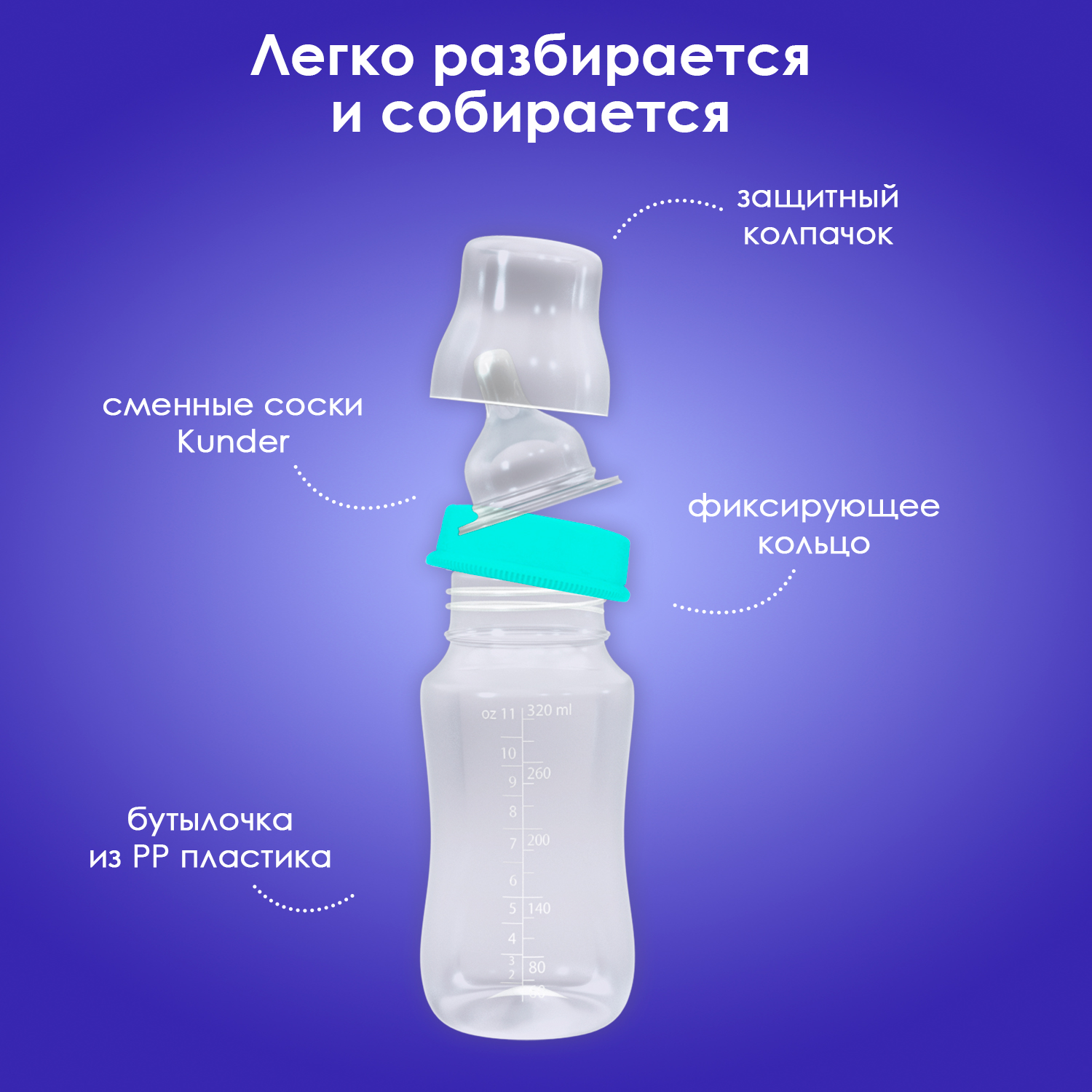 Бутылочка KUNDER 320 мл - фото 2
