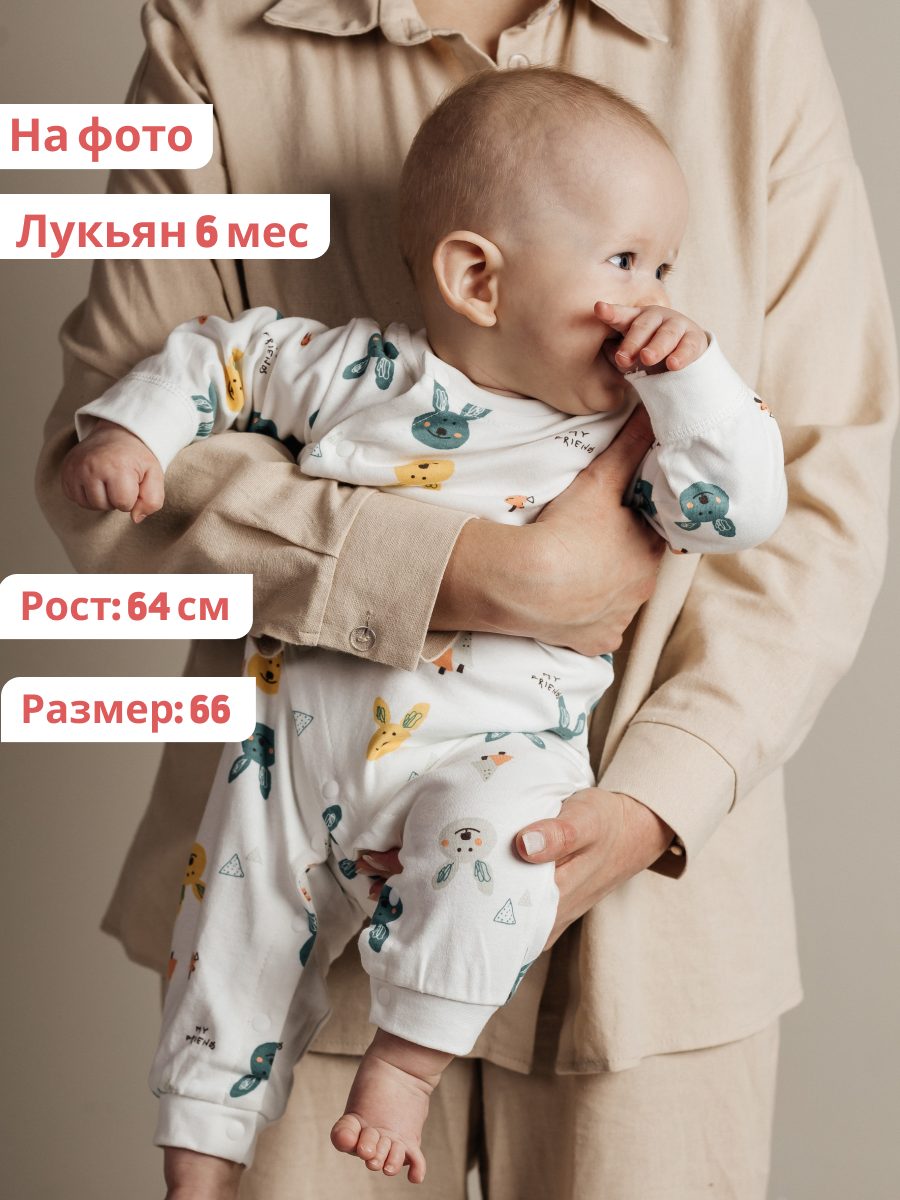 Комбинезон 3 шт ЛУKID Слипы/набор-1-зверята - фото 8