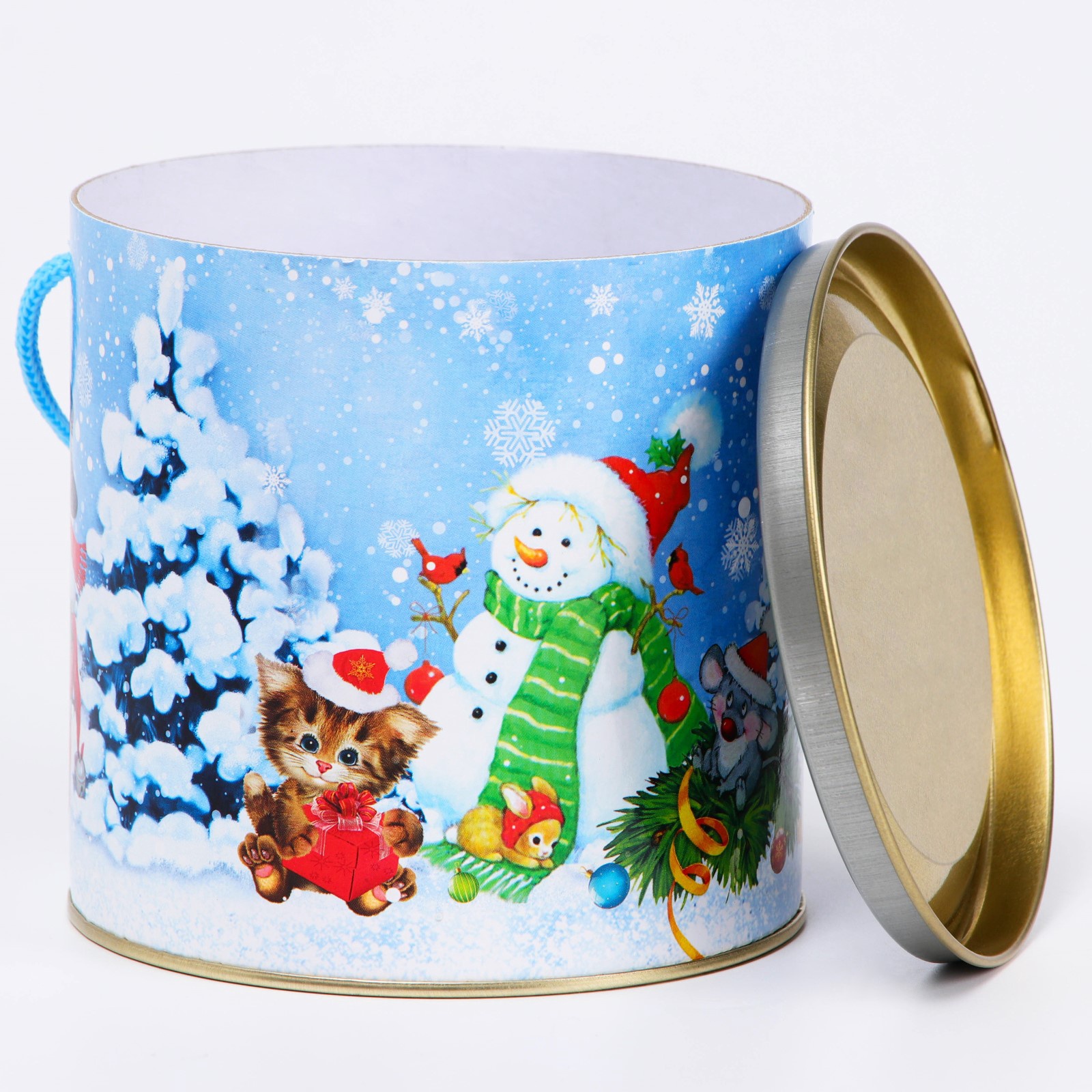 Подарочная коробка Sima-Land тубус «Игра в снежки», 120 х 120 мм - фото 5