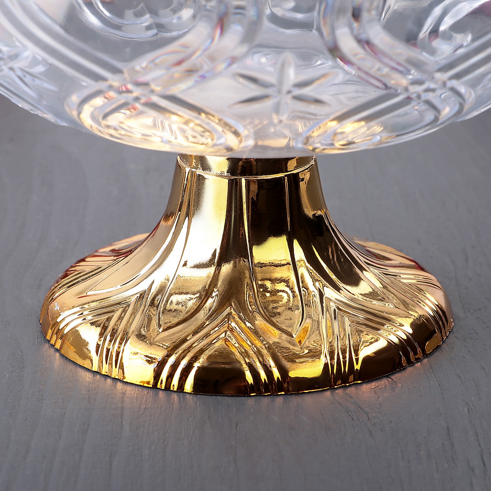 Салатник на ножке Sima-Land 22×13 см, цвет золотистый - фото 5