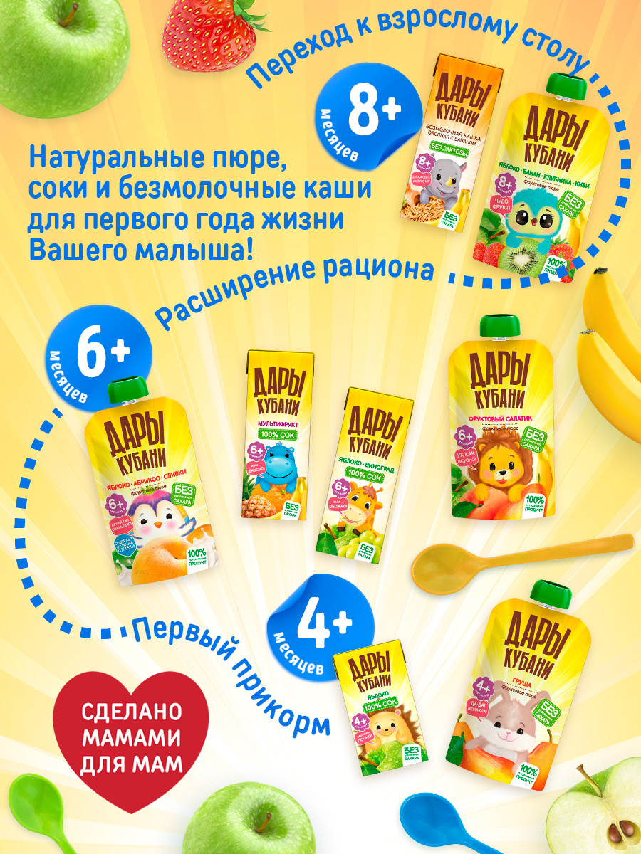 Морс Дары Кубани Клюква Земляника с 5 мес - фото 10