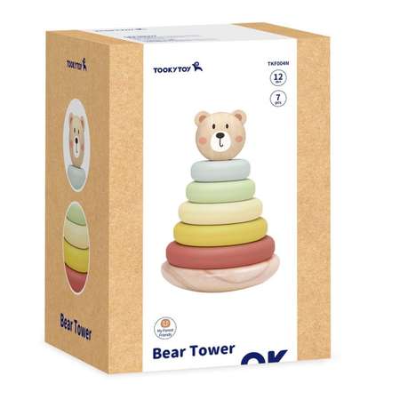 Игрушка Tooky Toy пирамидка Медвежонок