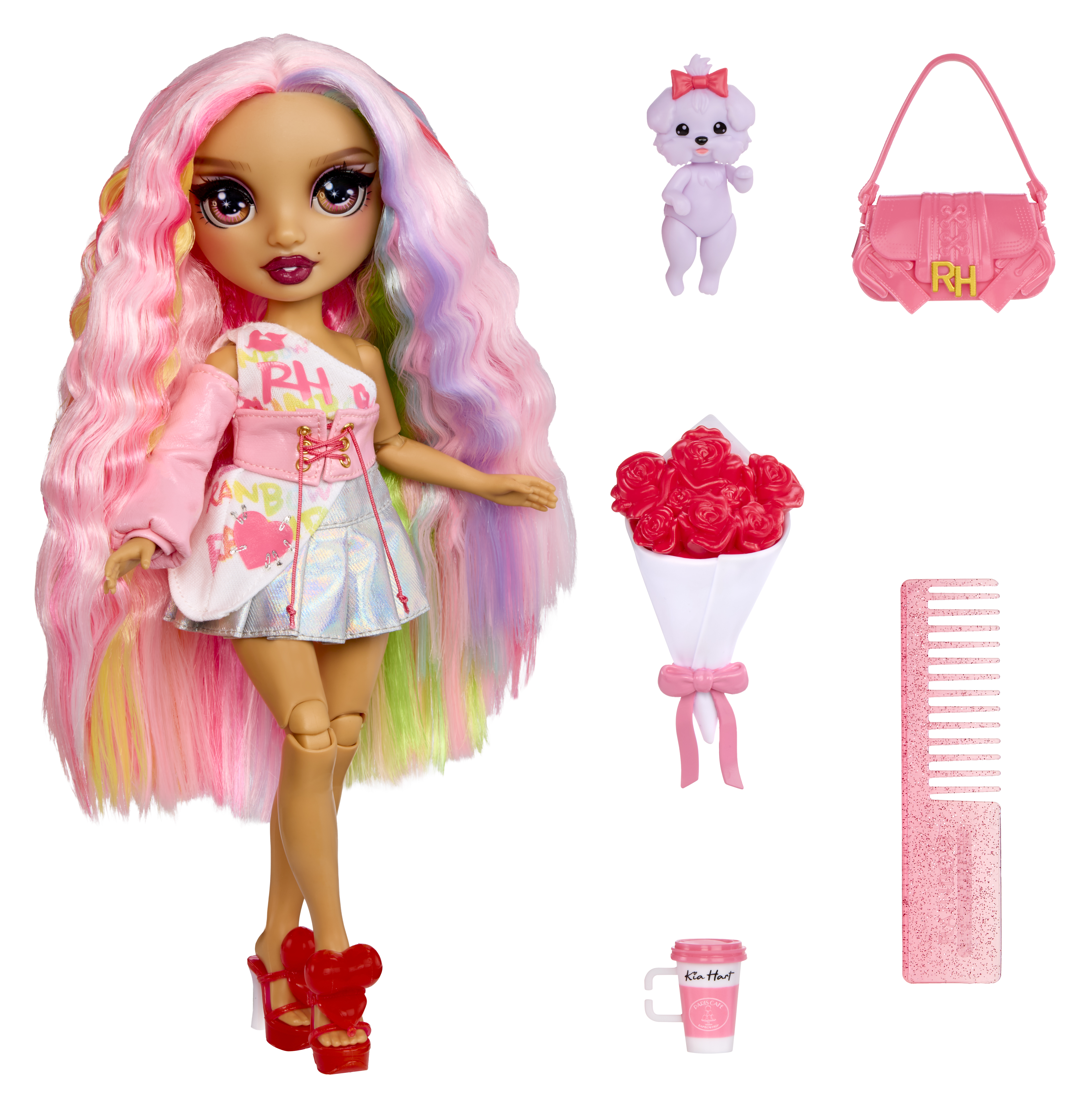 Кукла модельная Rainbow High Киа в Париже с акс. радужная 74228 - фото 11