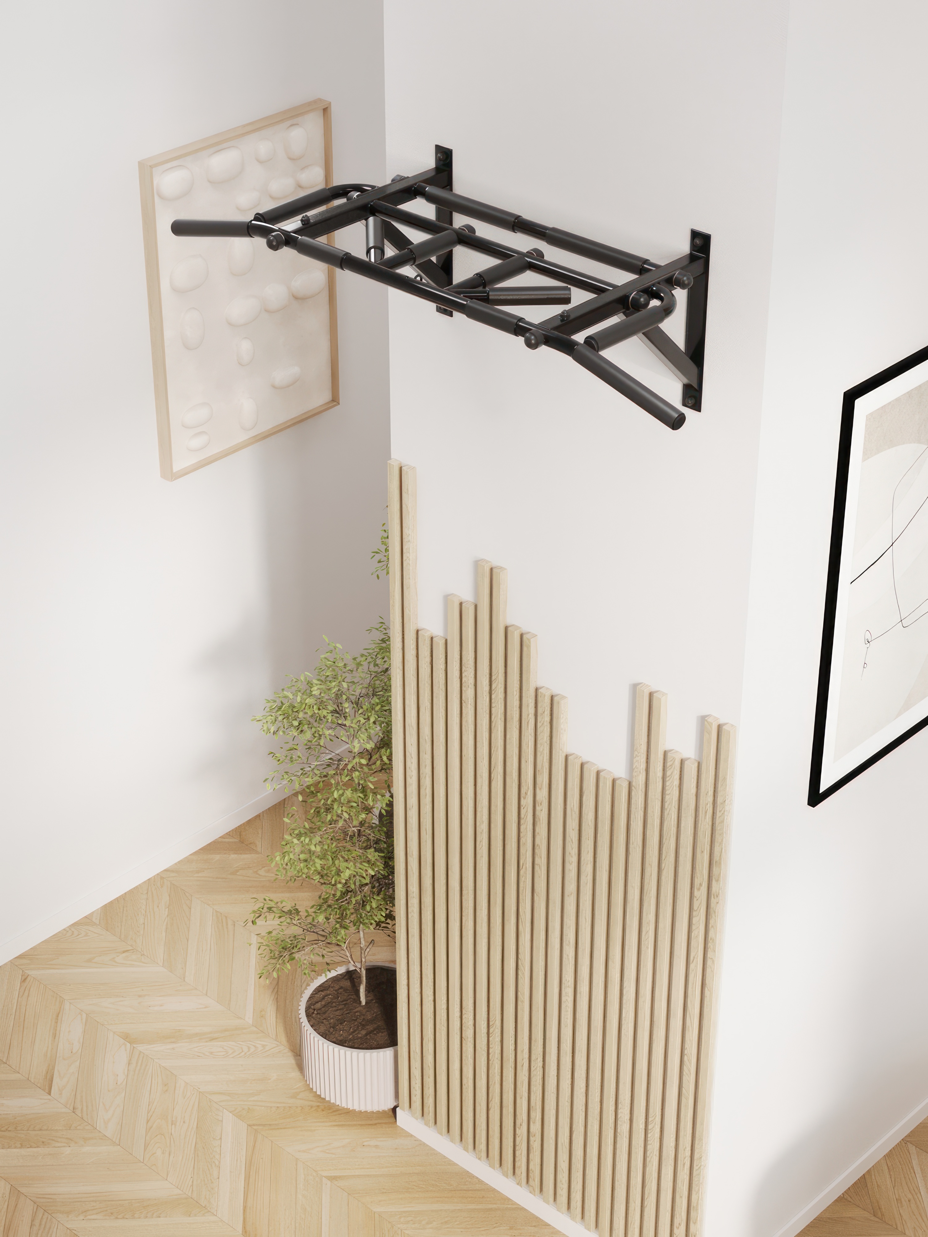 Турник настенный "Тарантул" PRO - прорезиненные хваты - фото 7