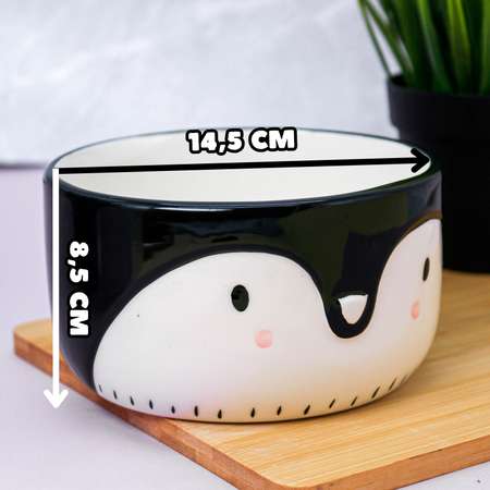 Тарелка керамическая iLikeGift Peinguin bowl глубокая