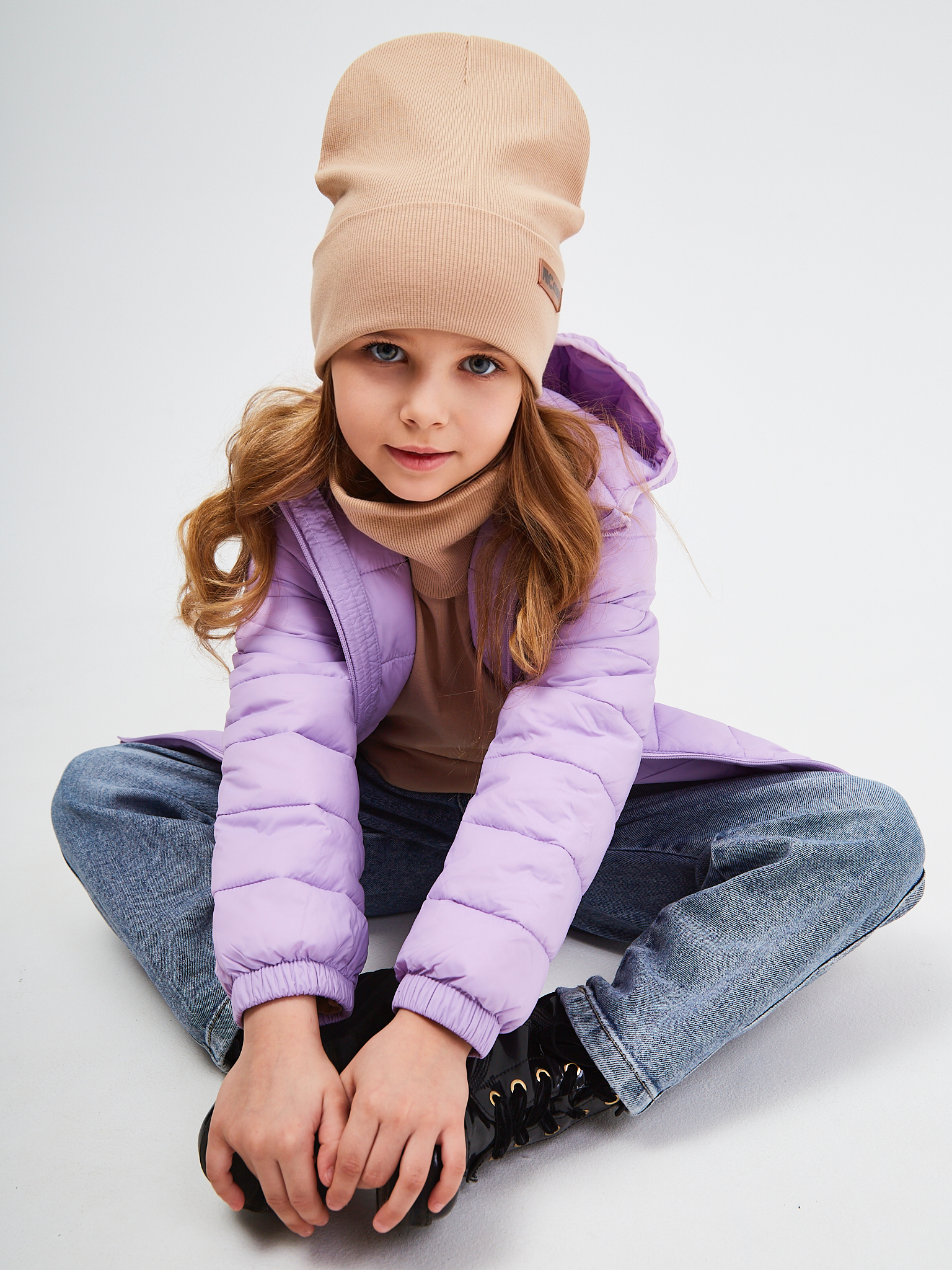 Шапка и снуд NYCkids NYC-H-70-KashOtvG-caramel - фото 9