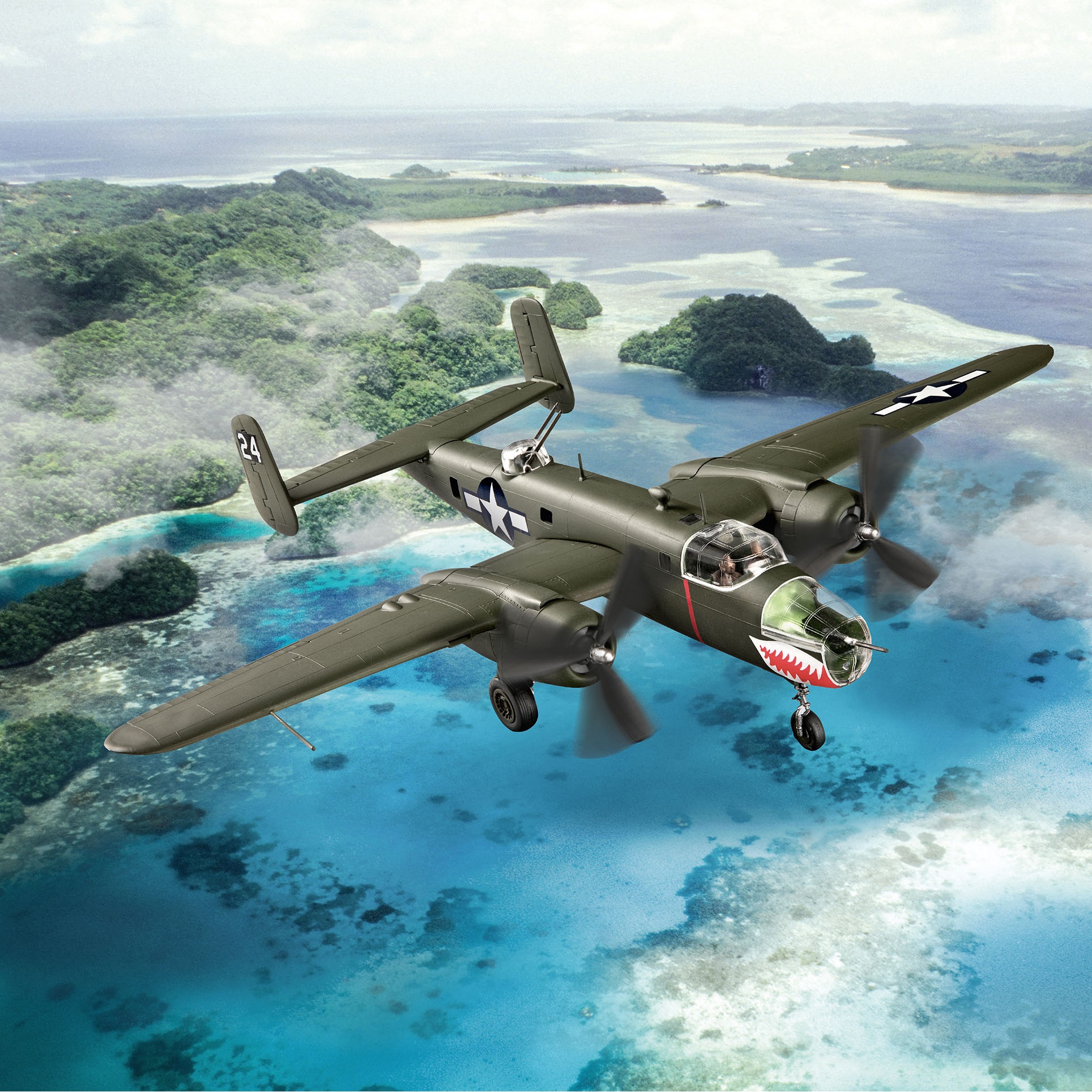 Сборная модель Revell Американский бомбардировщик B-25 Mitchell 03650 - фото 2