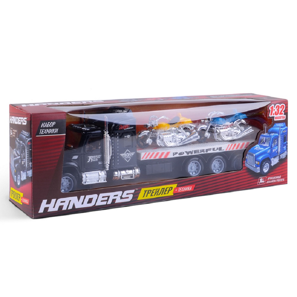 Игровой набор Handers Трейлер и чопперы 1:32 HAC1613-123-1//черный - фото 5