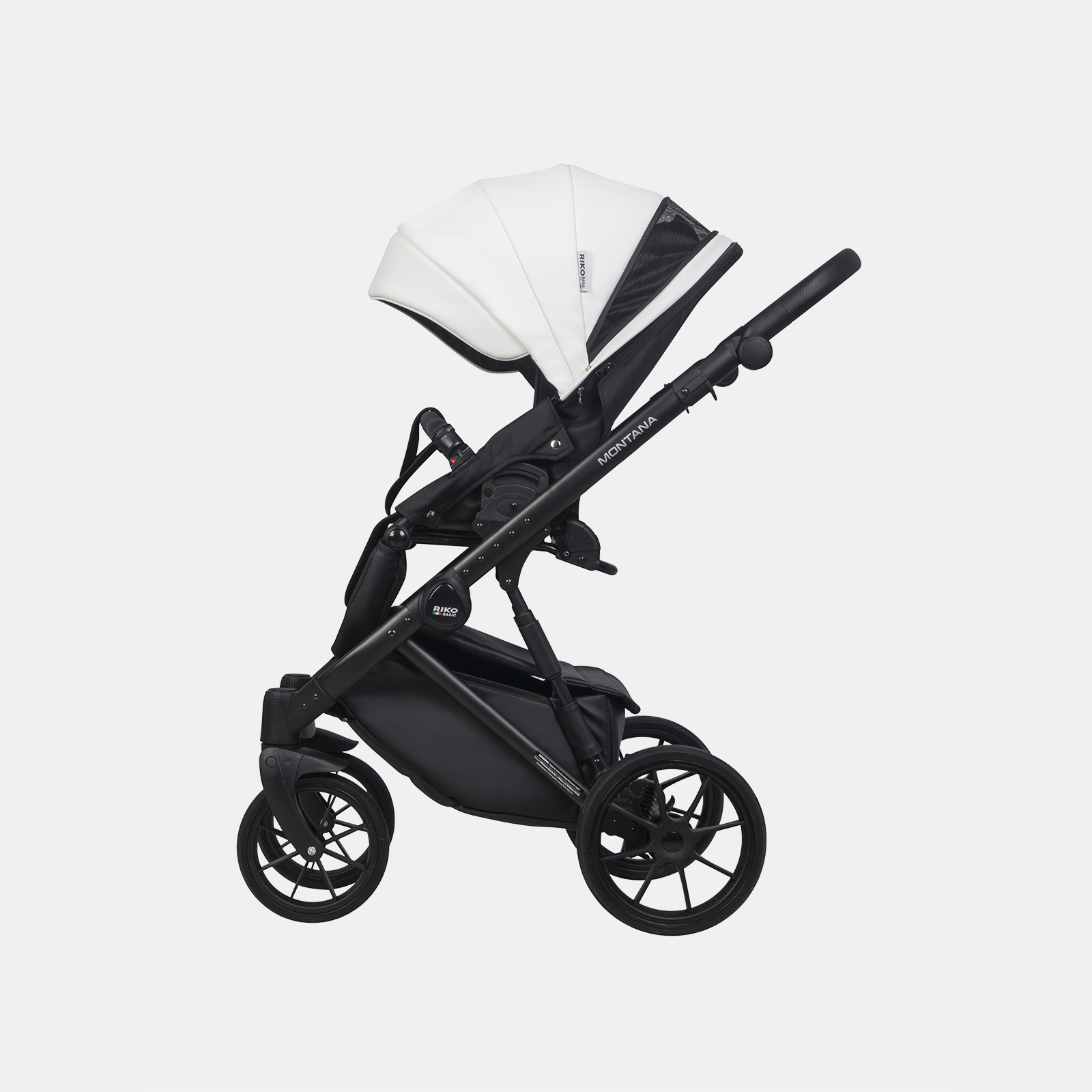 Коляска 3в1 Riko Basic Montana Ecco белый - фото 8