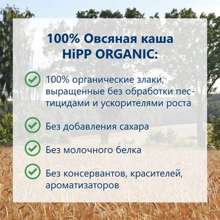 Каша безмолочная Hipp овсяная 200г с 4месяцев