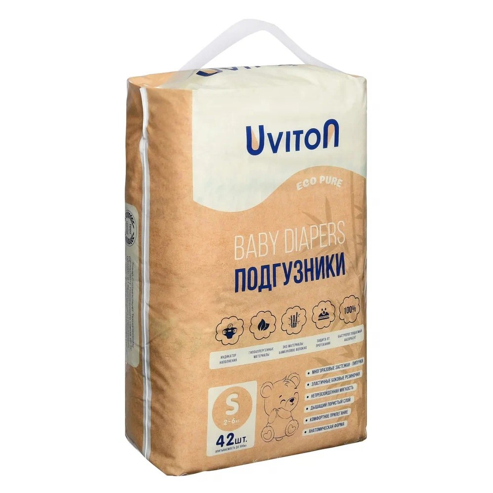 Подгузники Uviton S 42 шт. - фото 1
