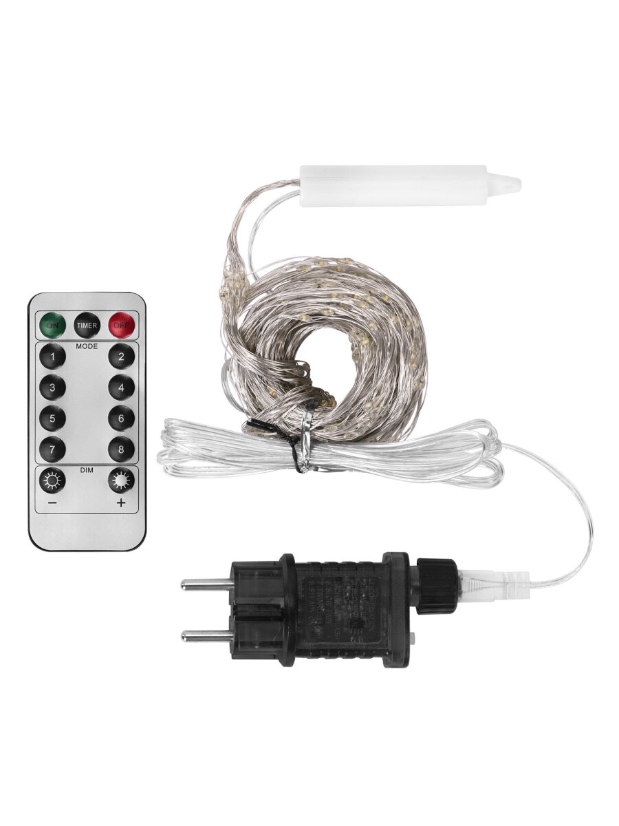 Гирлянда новогодняя Золотая сказка конский хвост уличная на дом и елку 3 м от сети светодиодная - фото 8