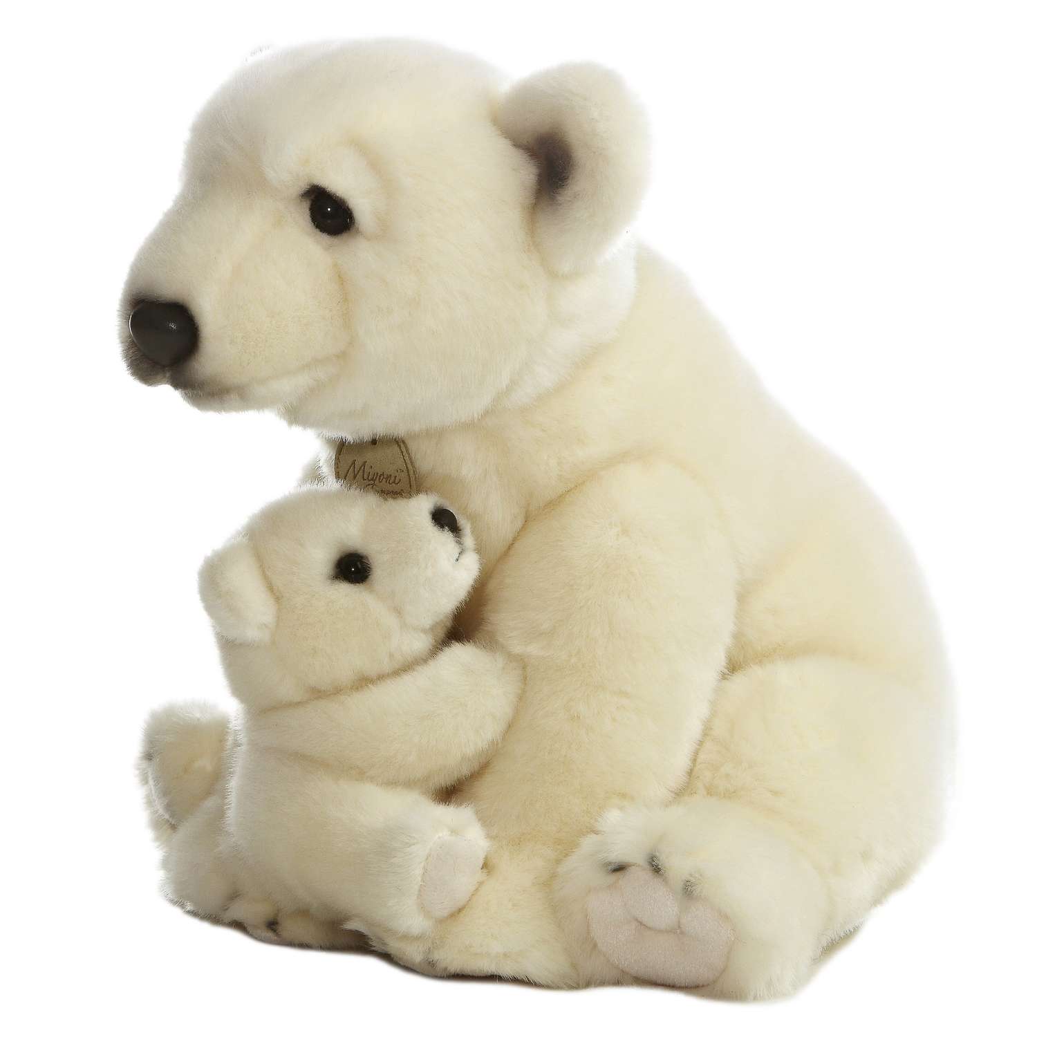 Игрушка мягкая Aurora мишка Полярная с медвежонком - фото 3