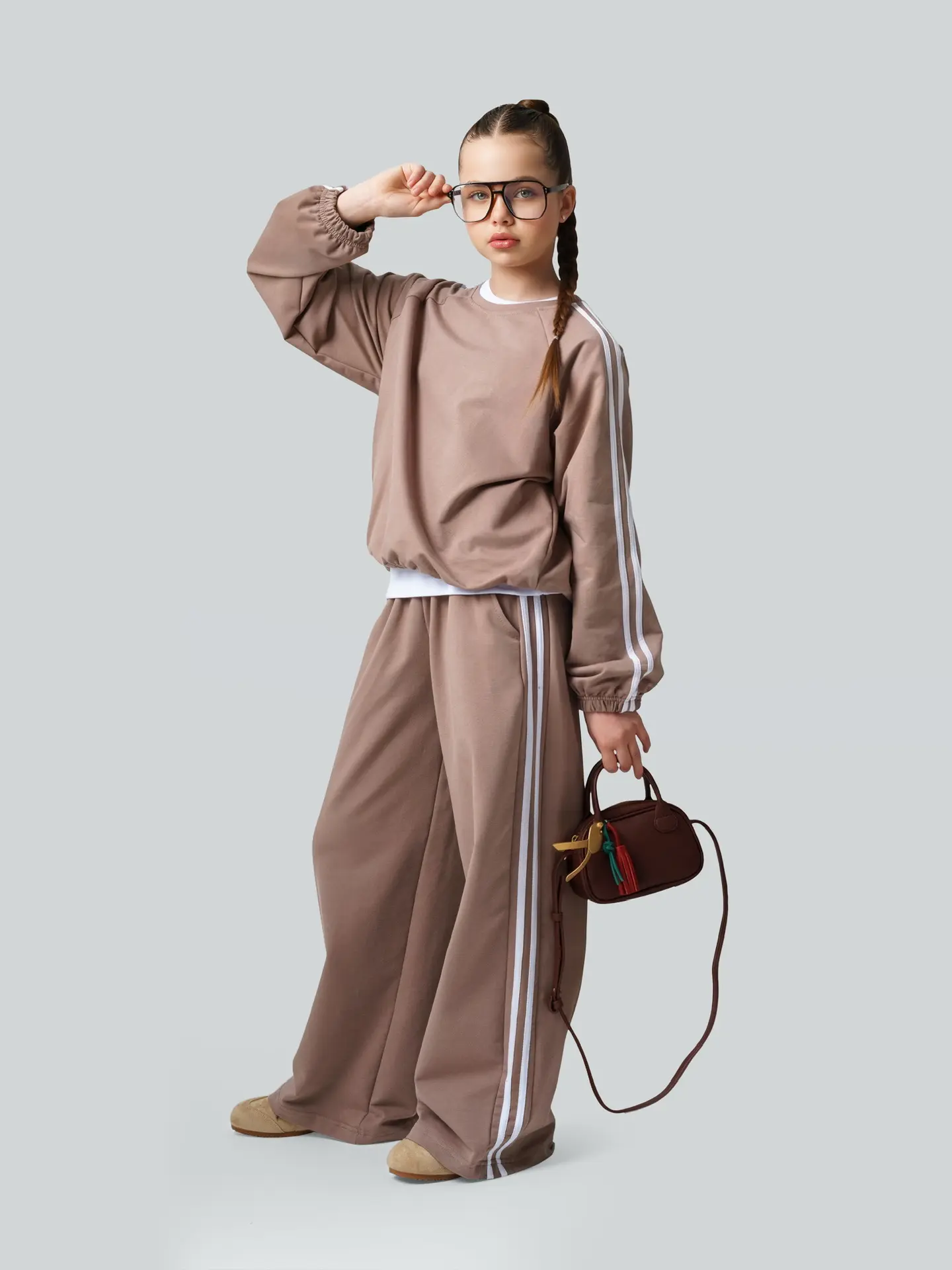 Свитшот и брюки MALINAKIDS PALAZZOLAMPASYCAP - фото 1