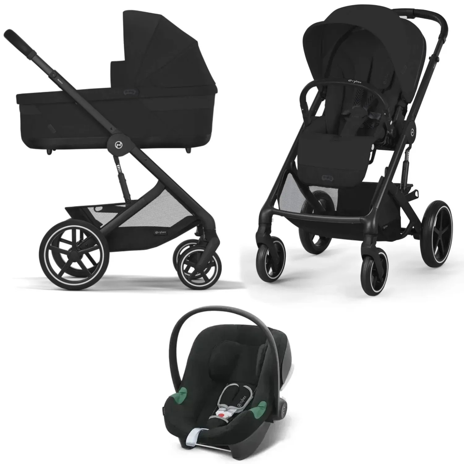 Коляска 3в1 Cybex Balios S Lux BLK черный - фото 1