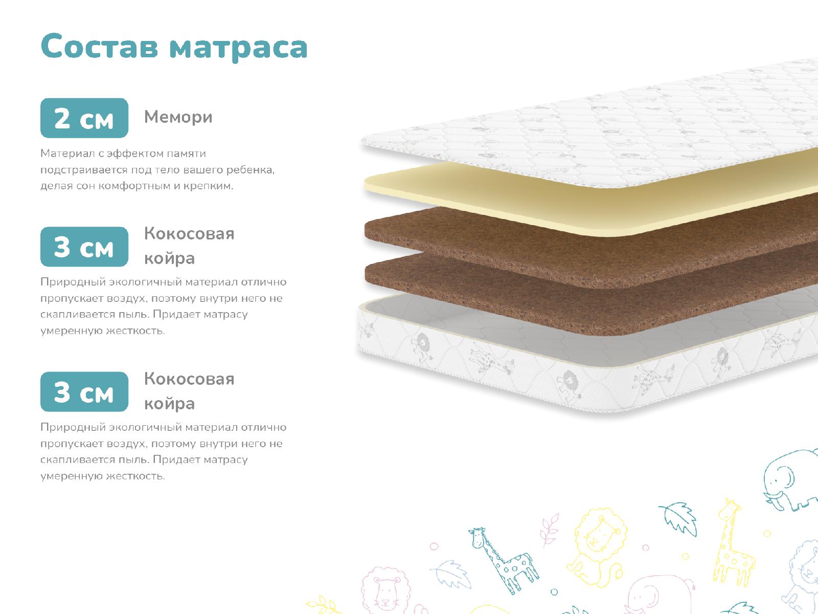Матрас dimax Дрёмушка 120х60 - фото 2