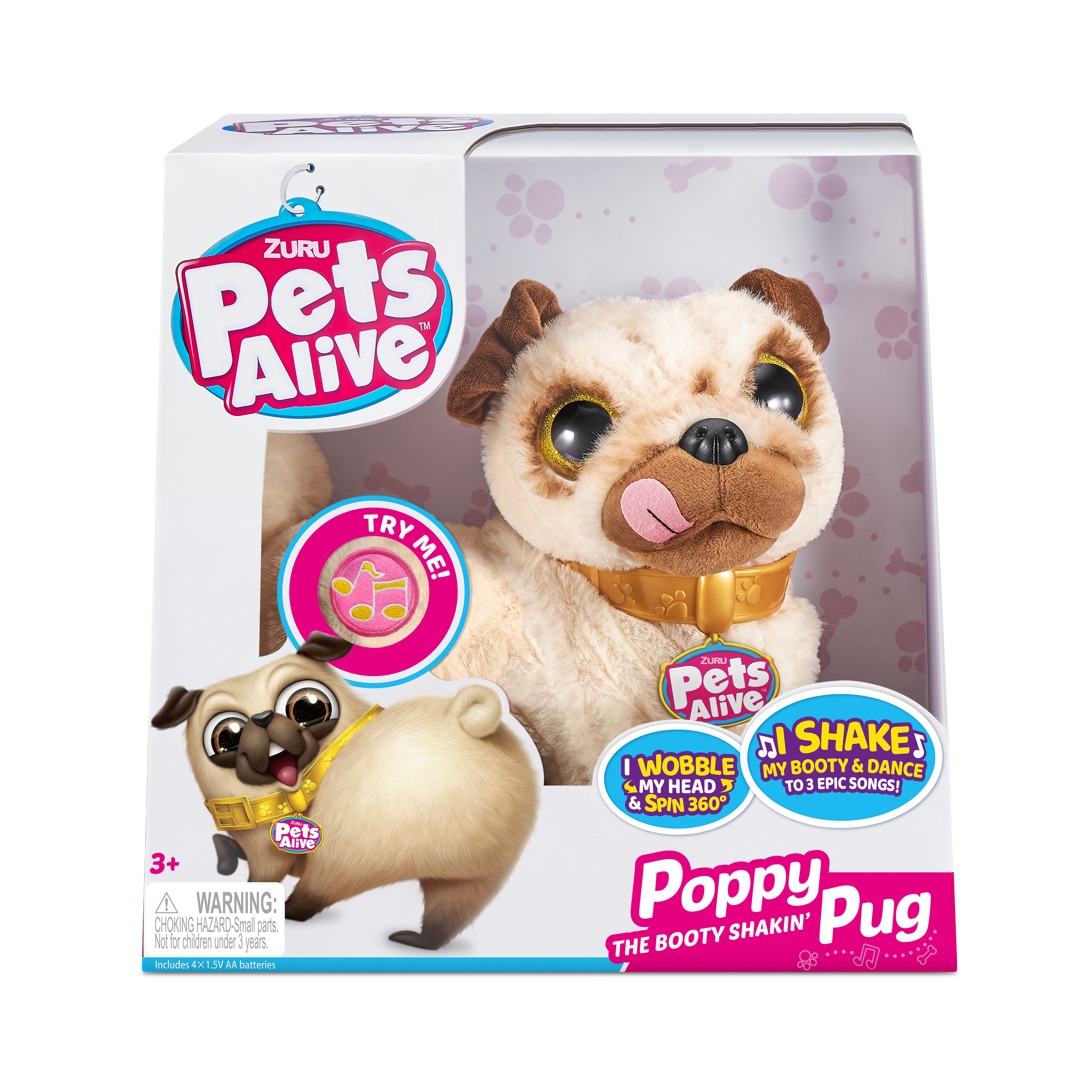 Мягкая игрушка Zuru Pets Alive собачка Мопс - фото 7