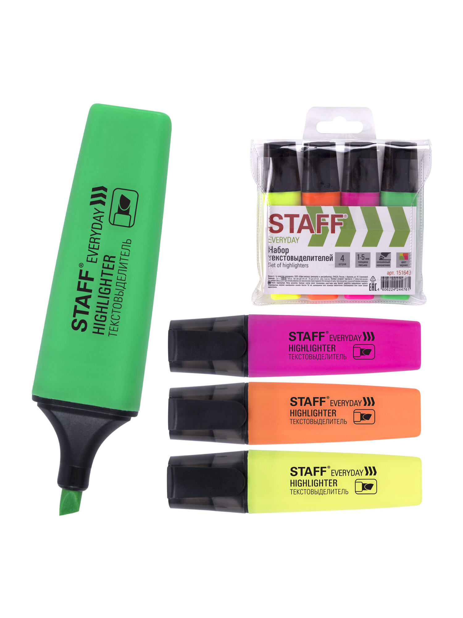 Текстовыделители Staff 4 шт. - фото 6