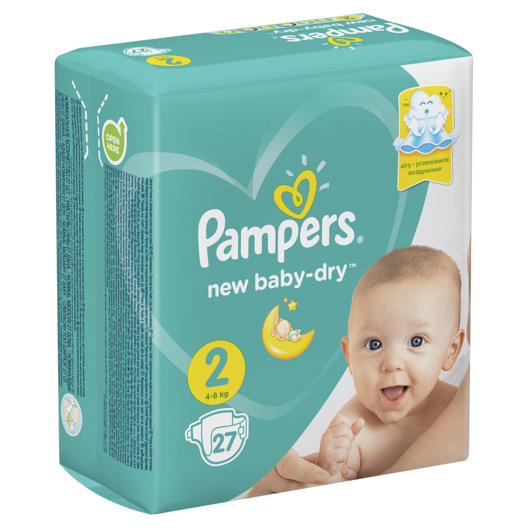 Подгузники Pampers New Baby-Dry 2 (4-8 кг) 27 шт. - фото 13