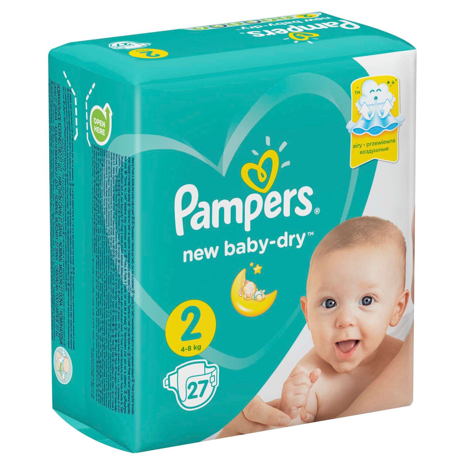 Подгузники Pampers New Baby-Dry 2 (4-8 кг) 27 шт. - фото 13