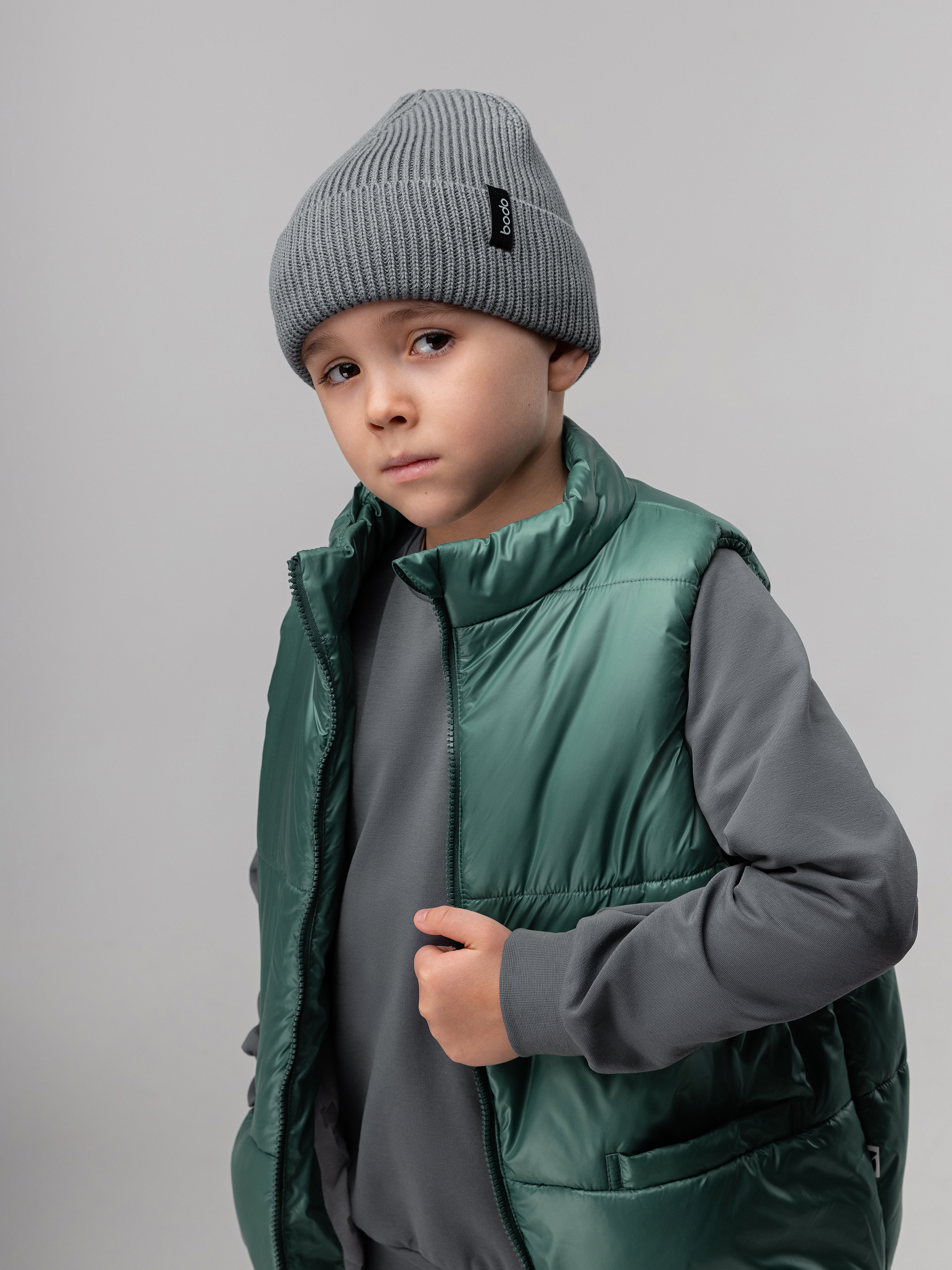 Шапка Bodo 10-415MU_серый - фото 3