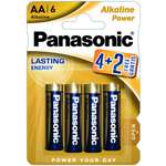 Щелочная батарейка Panasonic AA Alkaline power promo pack в блистере 6шт LR6REB/6B2F