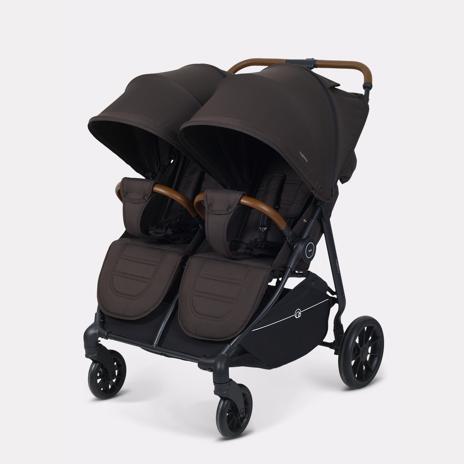 Коляска прогулочная для двойни Rant Twinny, chocolate коричневый - фото 1