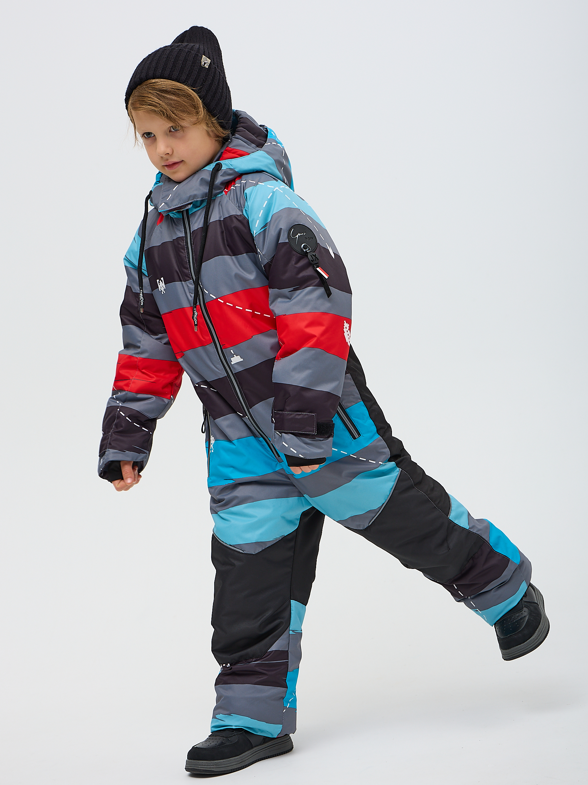 Комбинезон Kvartet 853 серо-красный - фото 9