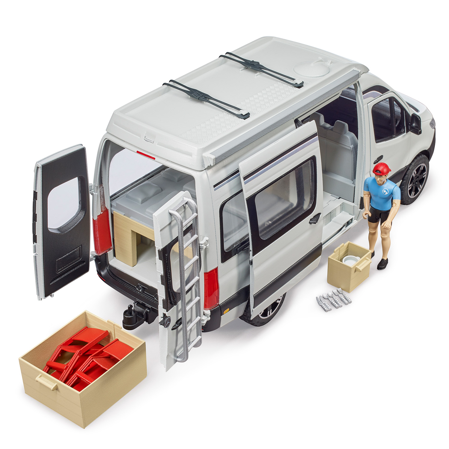 Автомобиль Bruder Mercedes Sprinter туристический 02-672 - фото 8