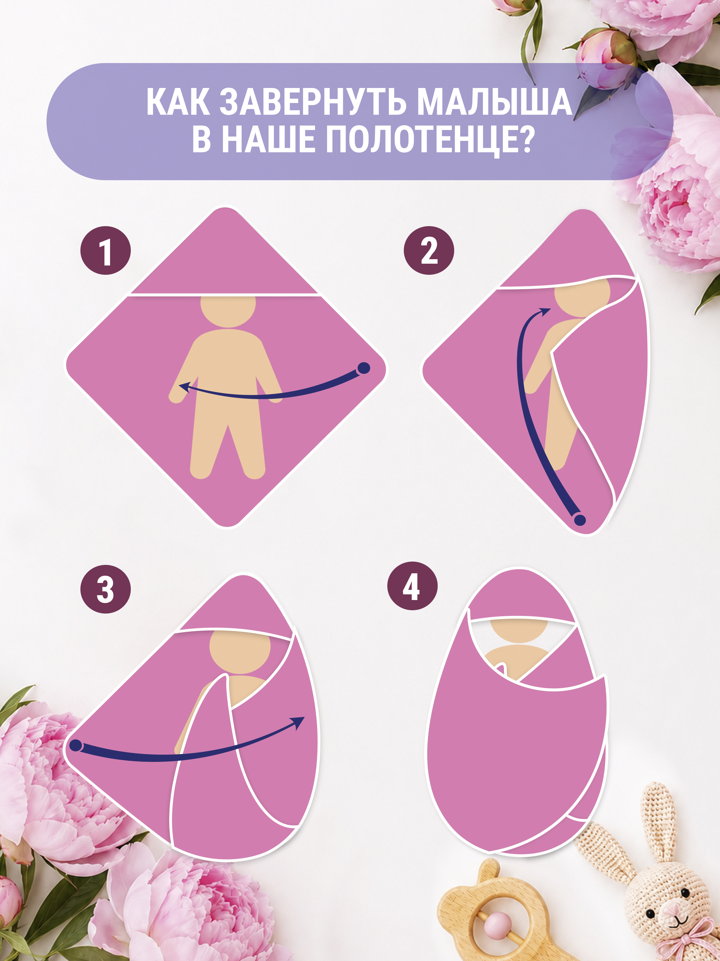Полотенце уголок Утёнок детское полотенце 90 x 90 см 1 шт. - фото 7