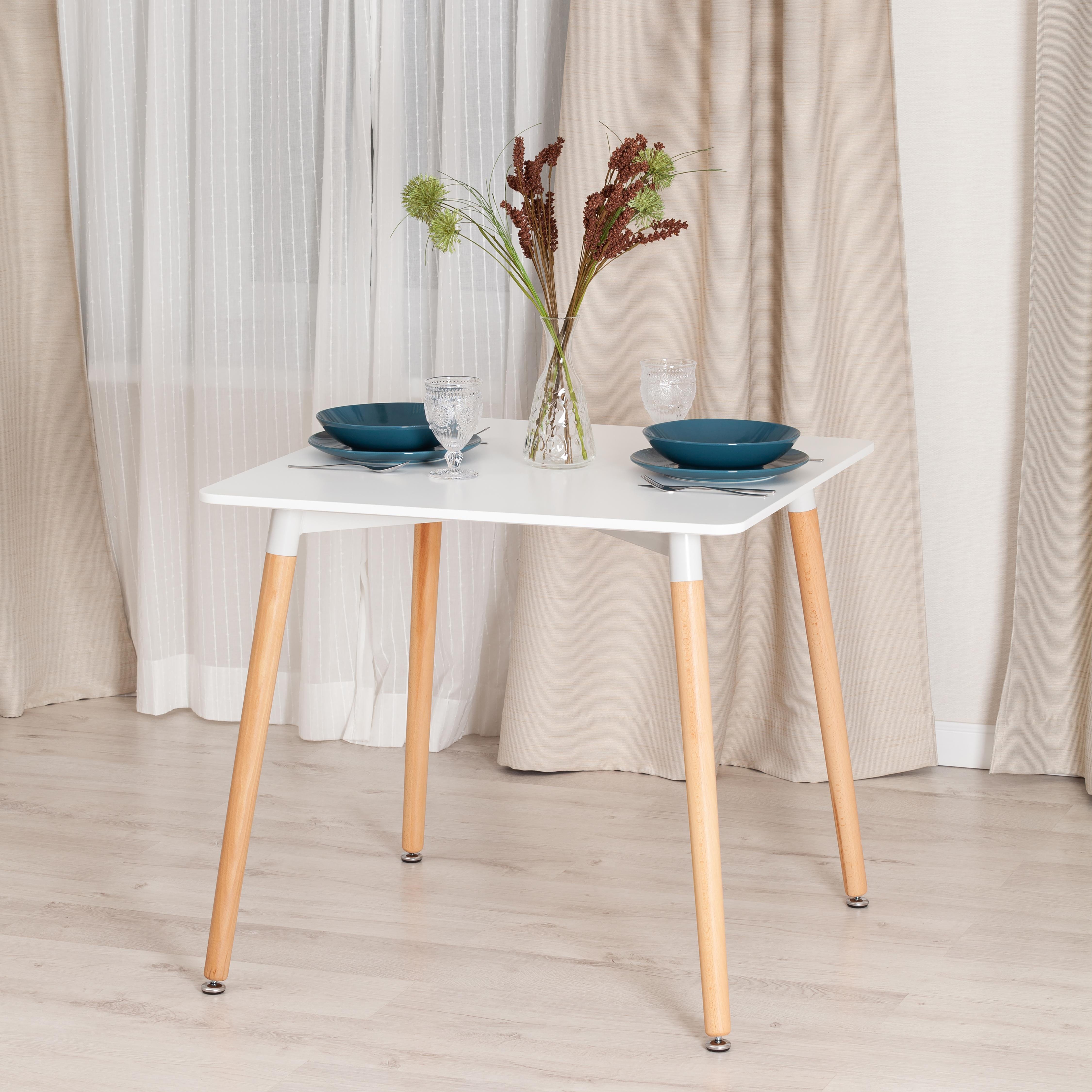 Стол обеденный TETCHAIR John белый натуральный - фото 8