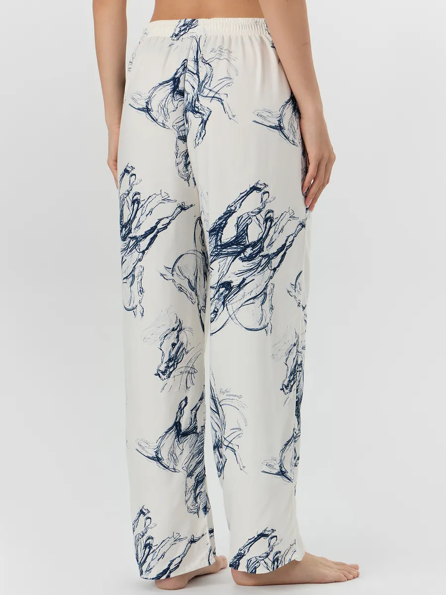 Пижама Mark Formelle (Марк Формэль) 592541/молочный +лошади на молочном - фото 16