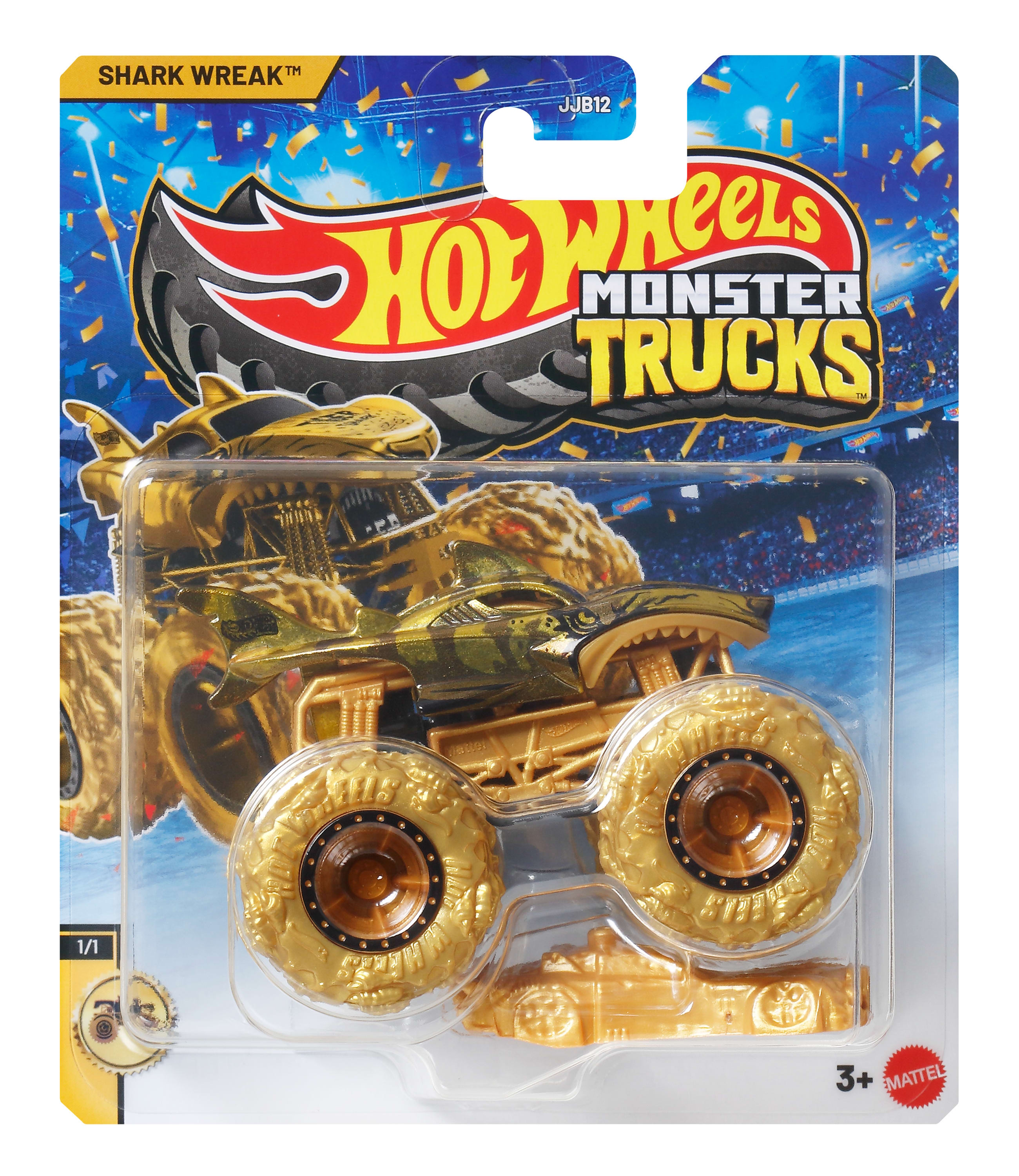 Монстр-трак Hot Wheels Золотой промо‑монстр‑трак 1:64 JJB12 - фото 6