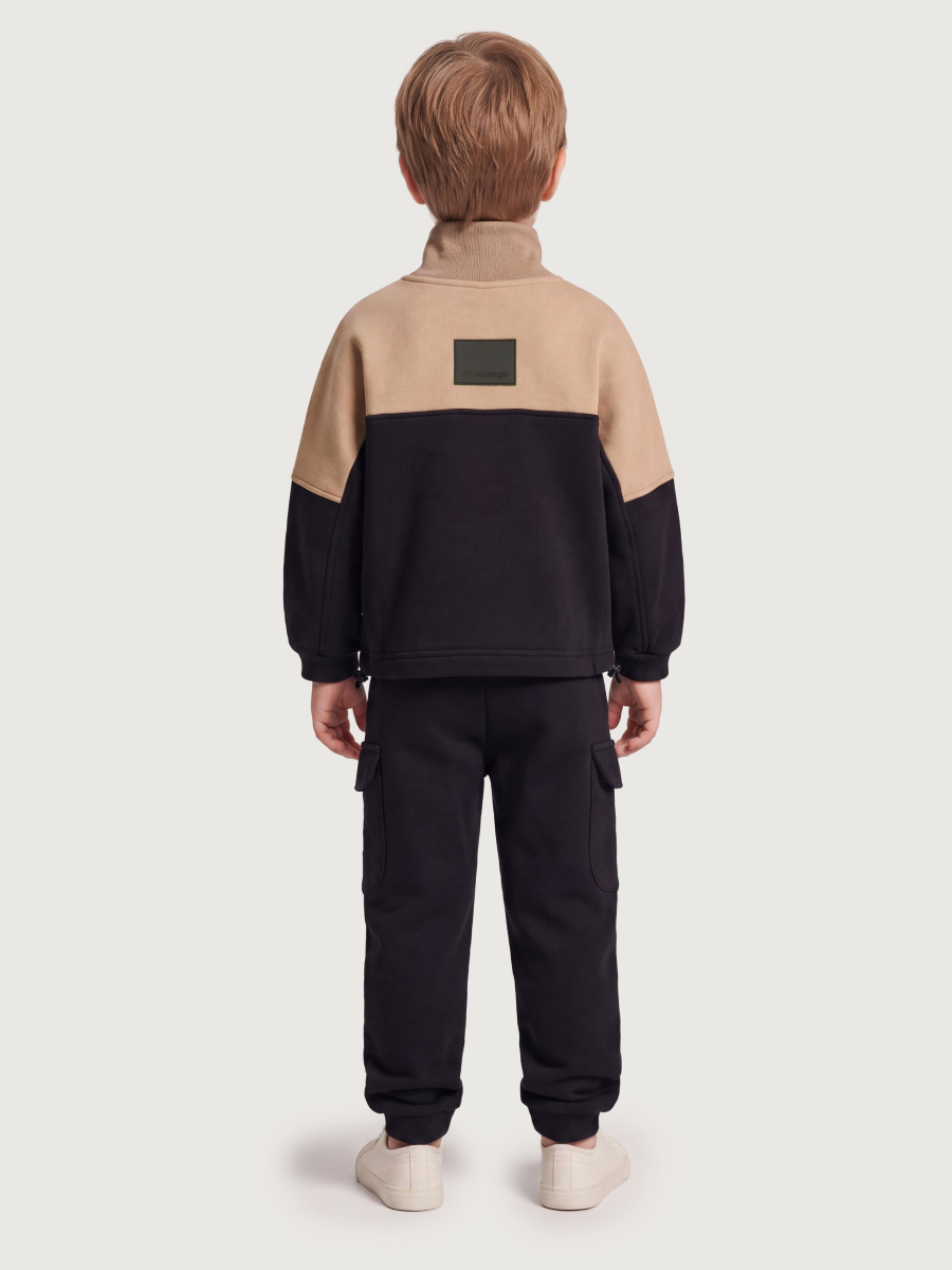Костюм спортивный NIKASTYLE 7т11726 черный/какао - фото 3