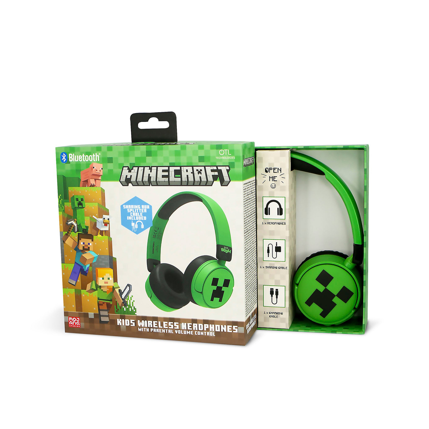 Наушники беспроводные OTL Technologies детские Minecraft Creeper - фото 12