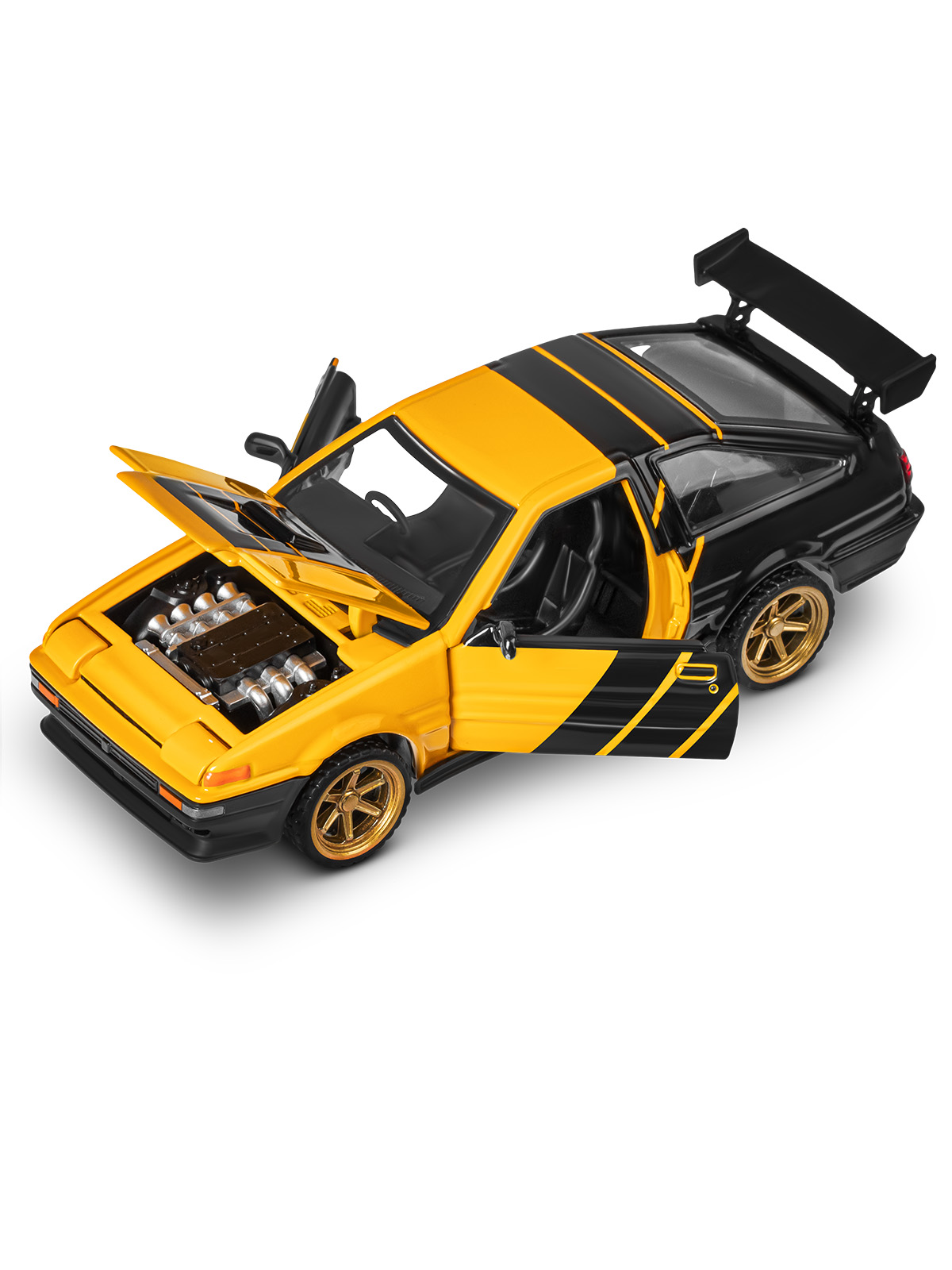Автомобиль АВТОпанорама Toyota Sprinter Trueno Сборная модель 1:37 JB1251893 - фото 19