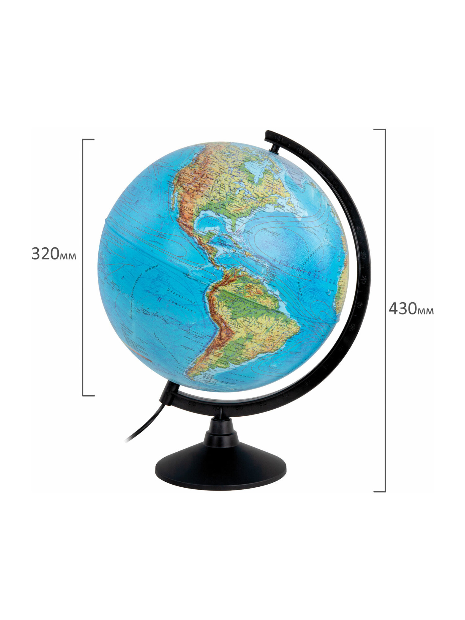 Глобус Globen физический политический с подсветкой диаметр 32 см - фото 23
