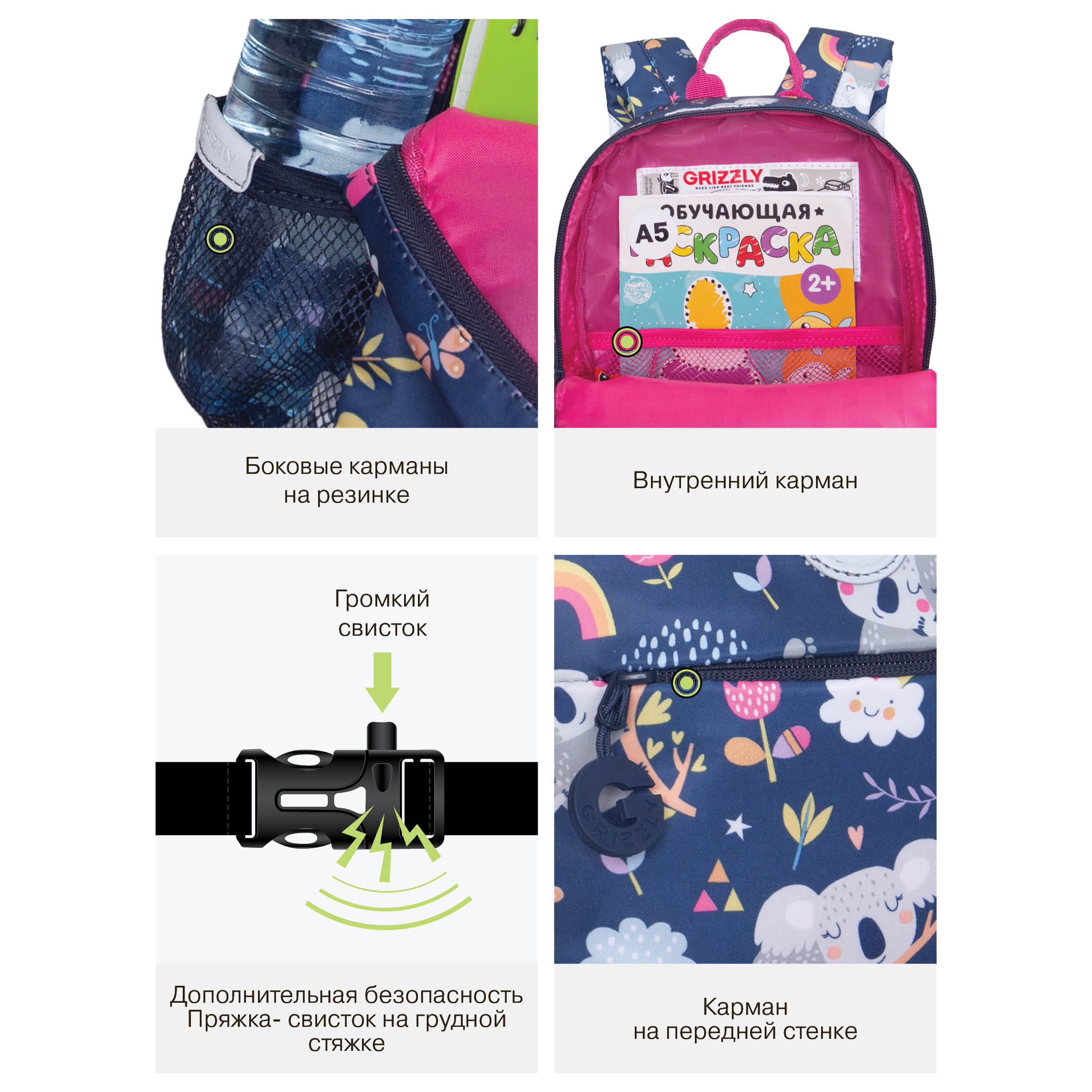 Рюкзак дошкольный Grizzly Паны - фото 12