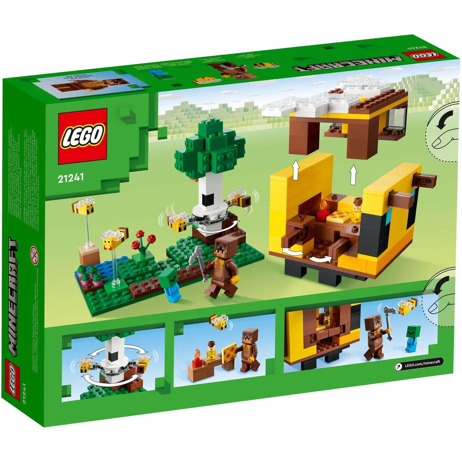 Конструктор LEGO Minecraft Пчелиный коттедж 254 дет. - фото 9