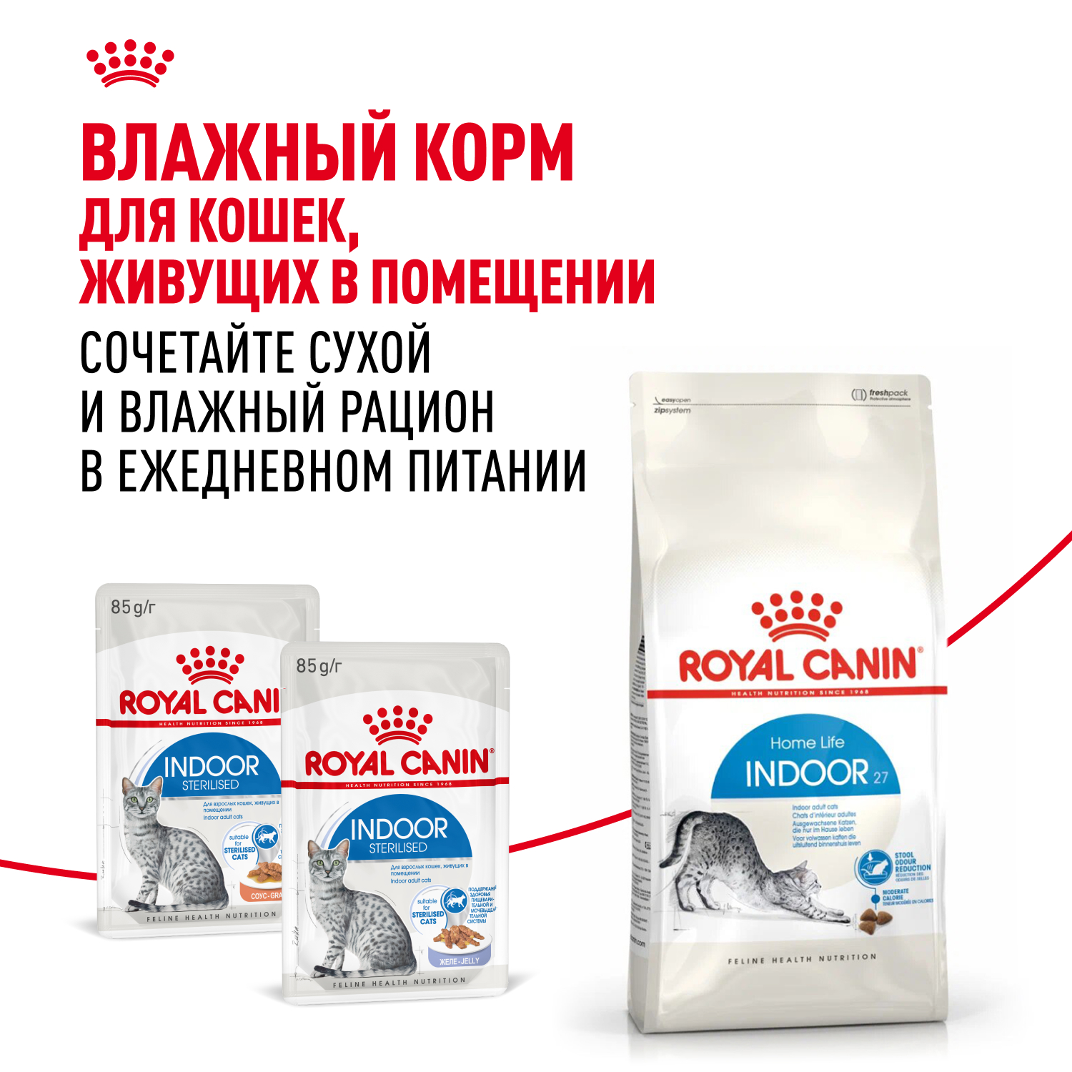 Корм для кошек ROYAL CANIN Indoor 27 взрослых живущих в помещении сухой 0.2кг - фото 8