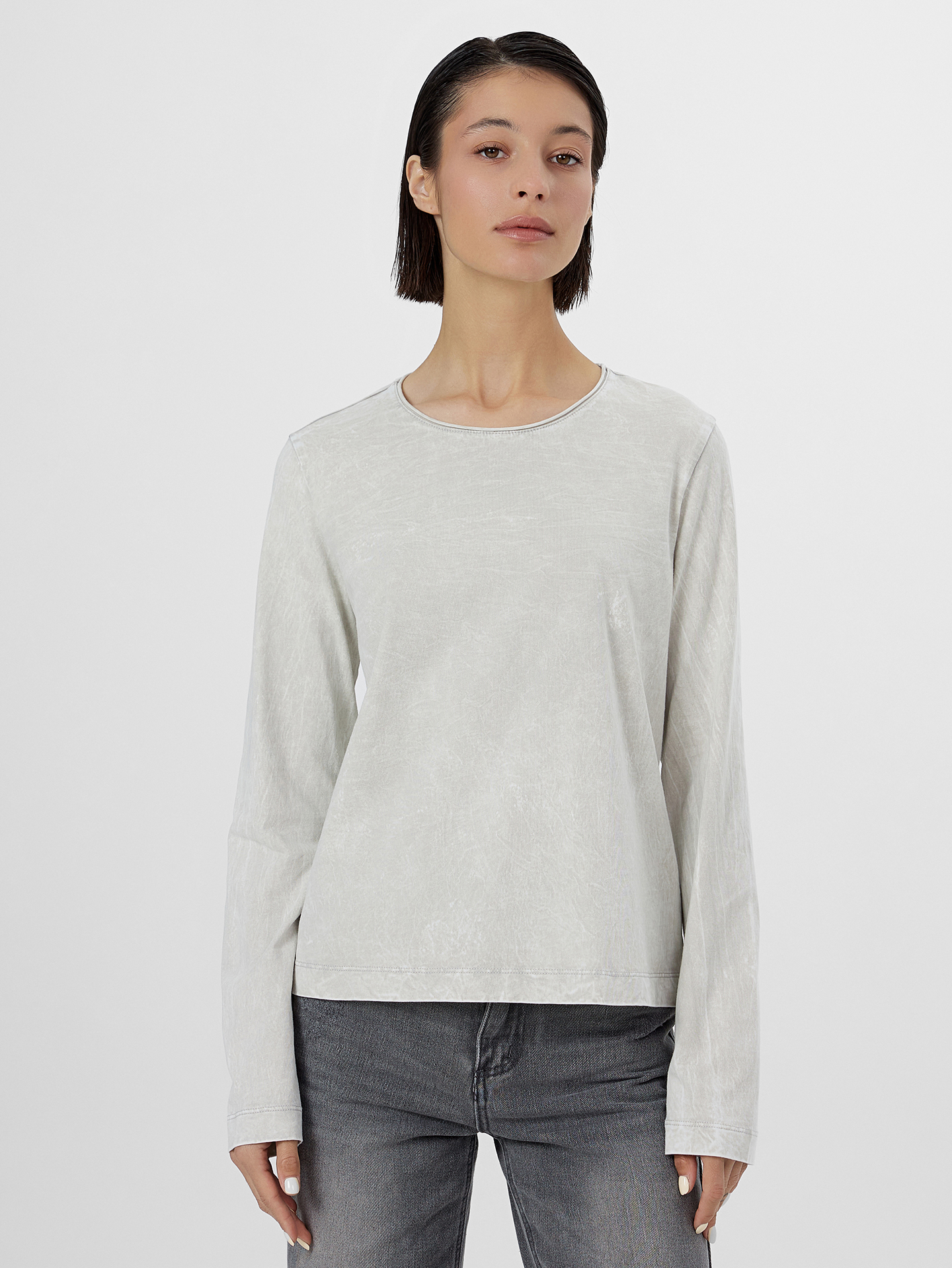 Лонгслив Mark Formelle (Марк Формэль) 122967/ACID WASH светлый - фото 1