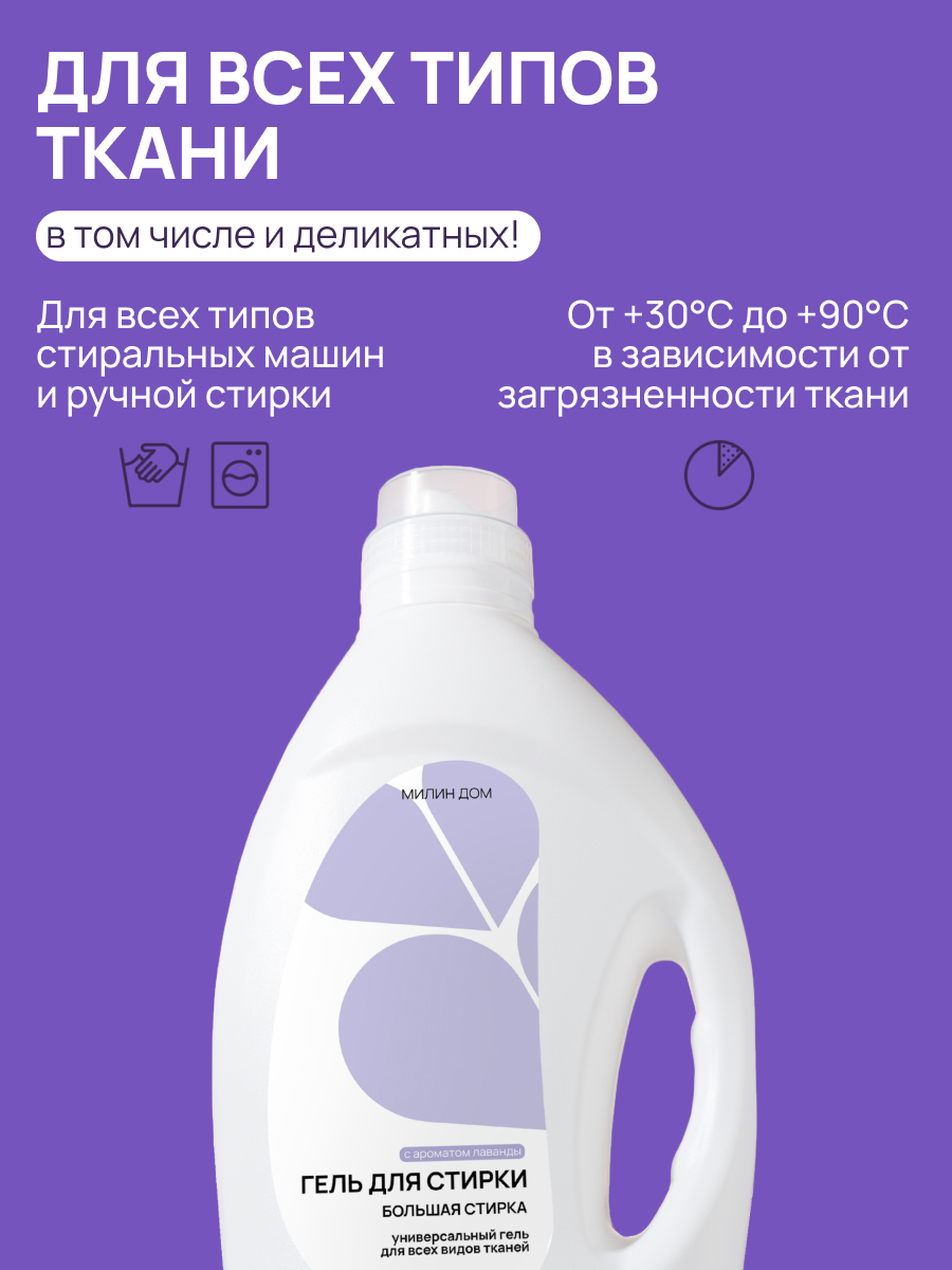 Гель для стирки МИЛИН ДОМ Лаванда 2 л - фото 2